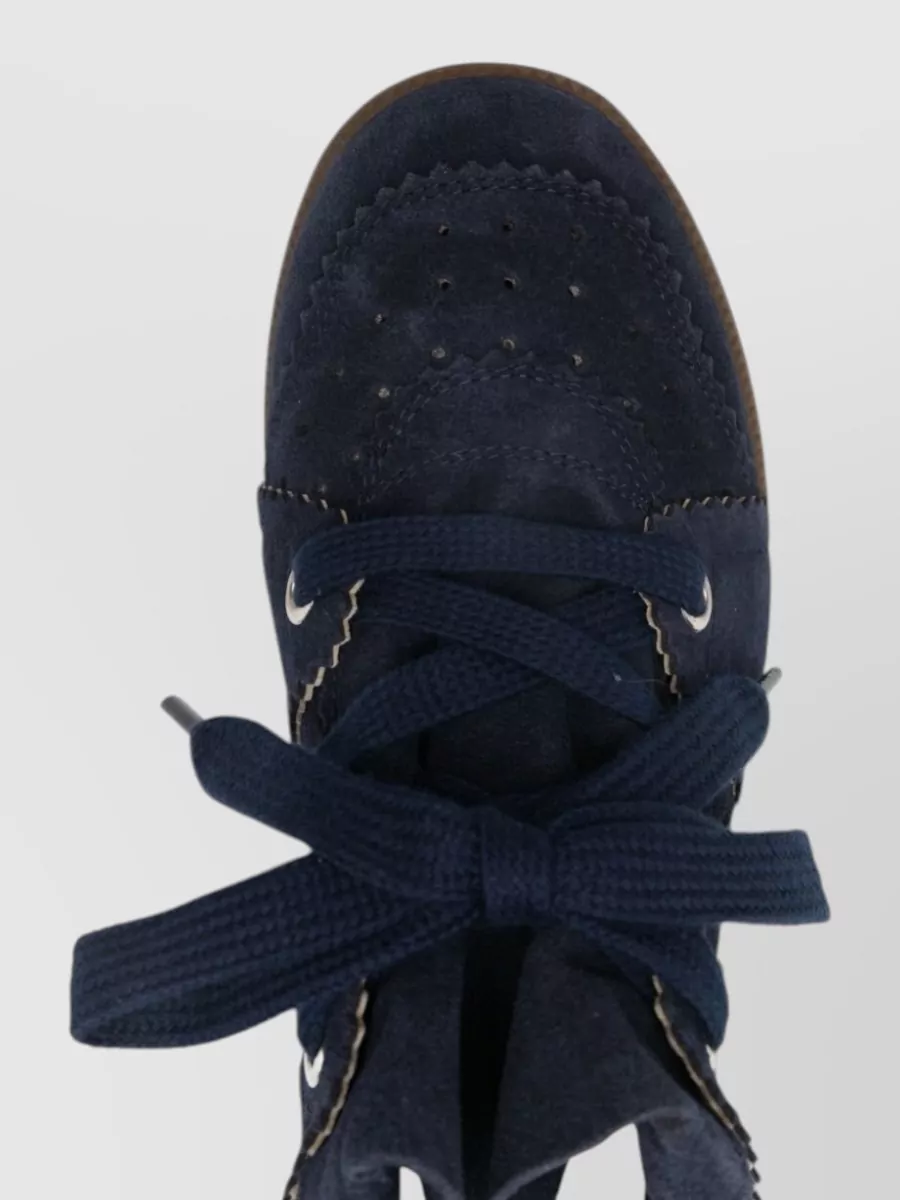 Isabel Marant Bobby Sneakers Leather Wedge Heel Design