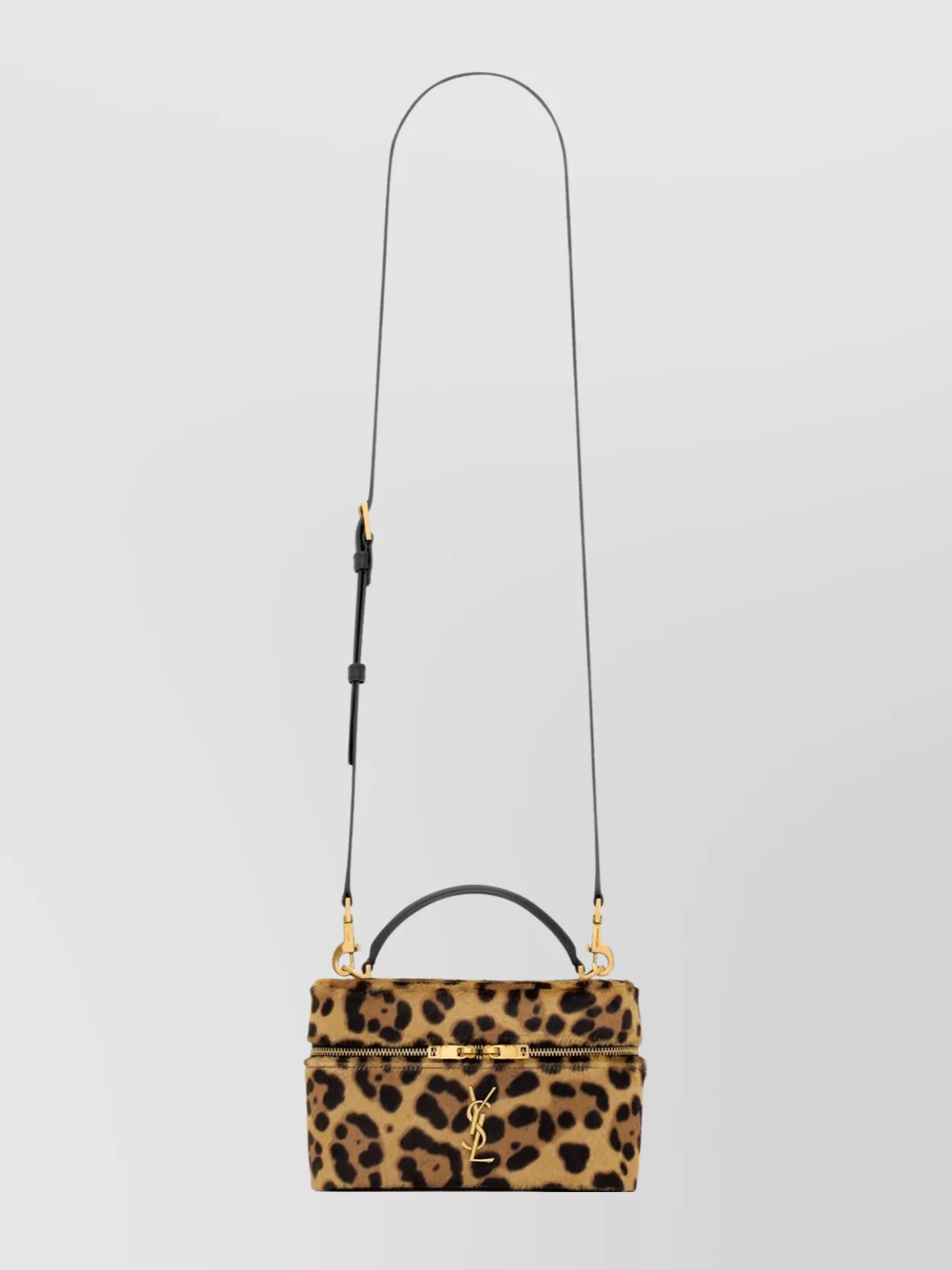 Saint Laurent Pony Skin Leopard Print Shoulder Bag In Multi