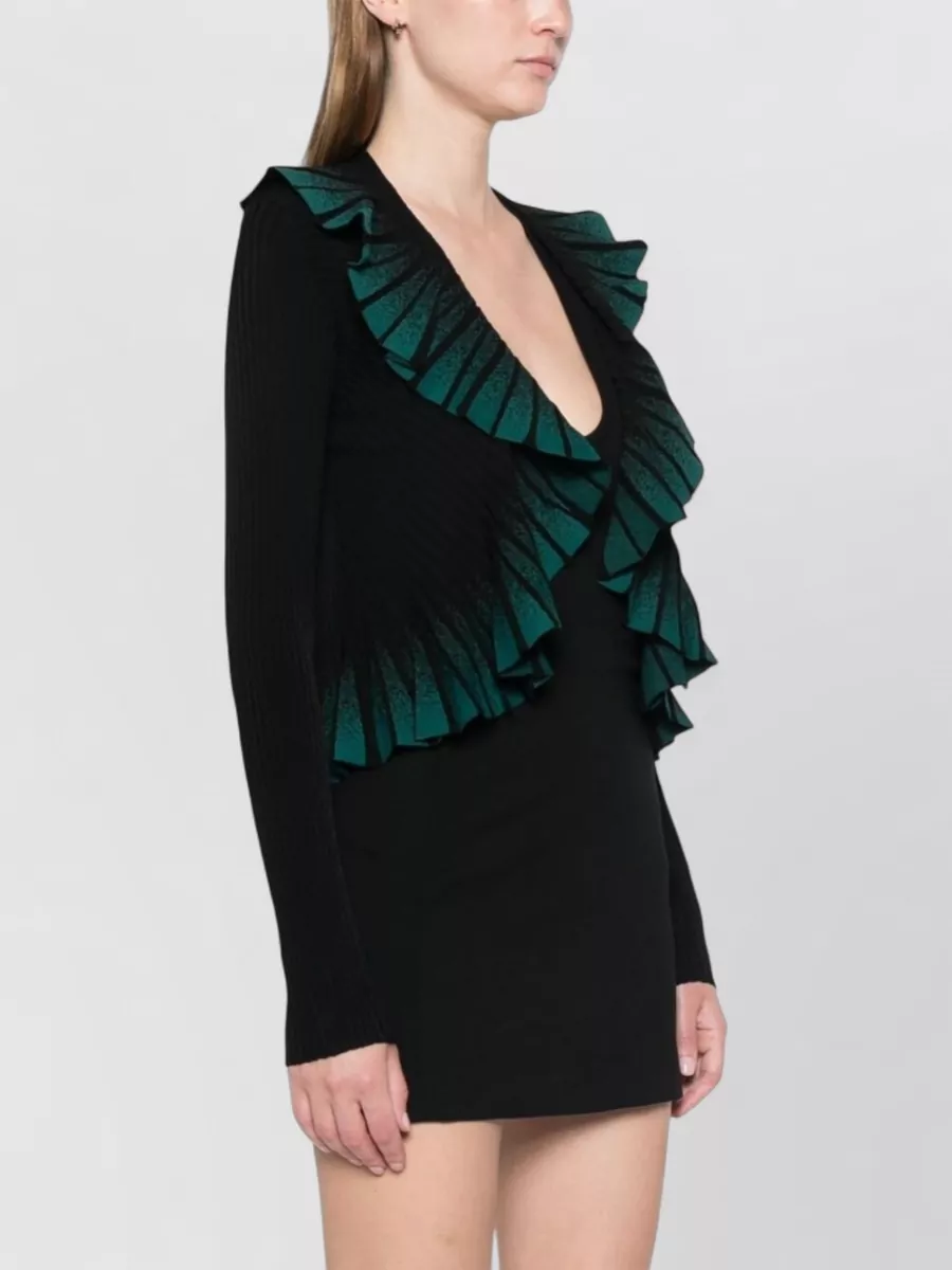 Emporio Armani Ribbed Ombré Open-Front Cardigan
