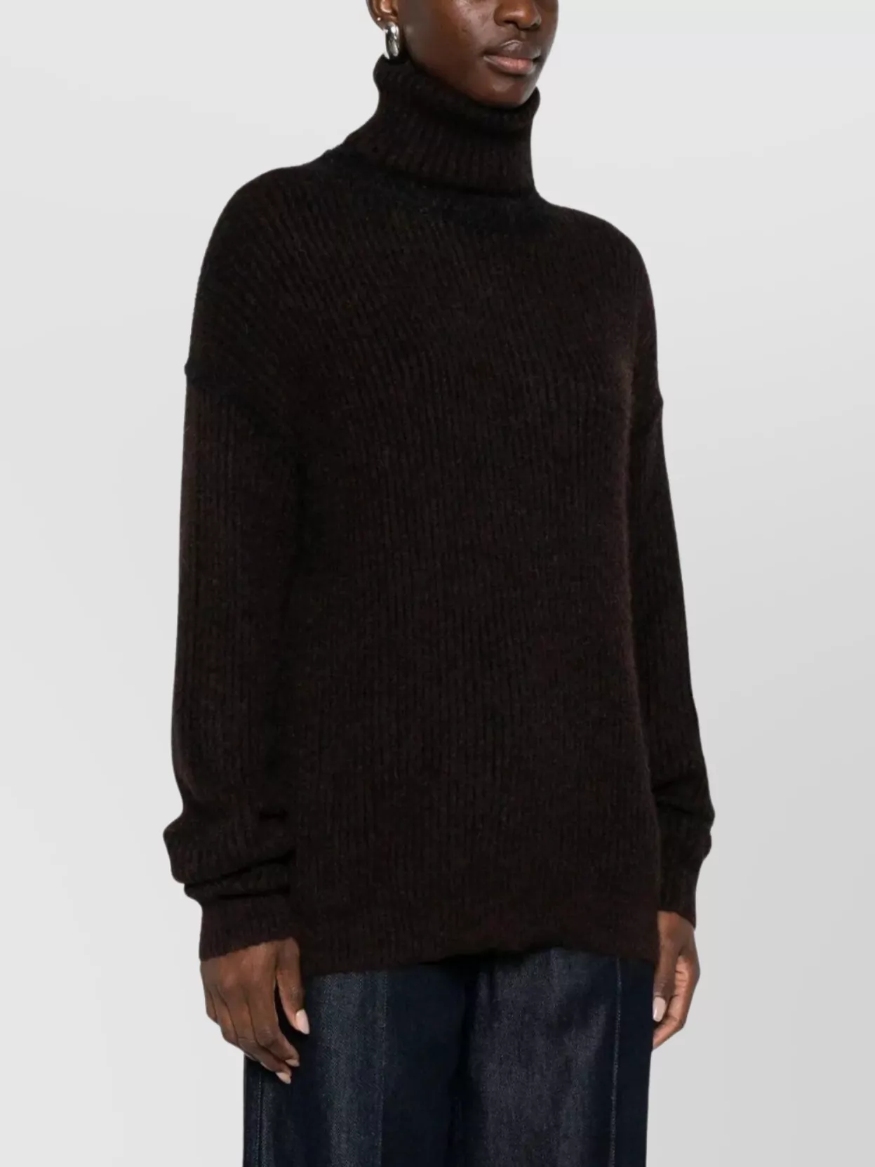 Uma Wang Cozy Turtleneck Knit Top With Long Sleeves