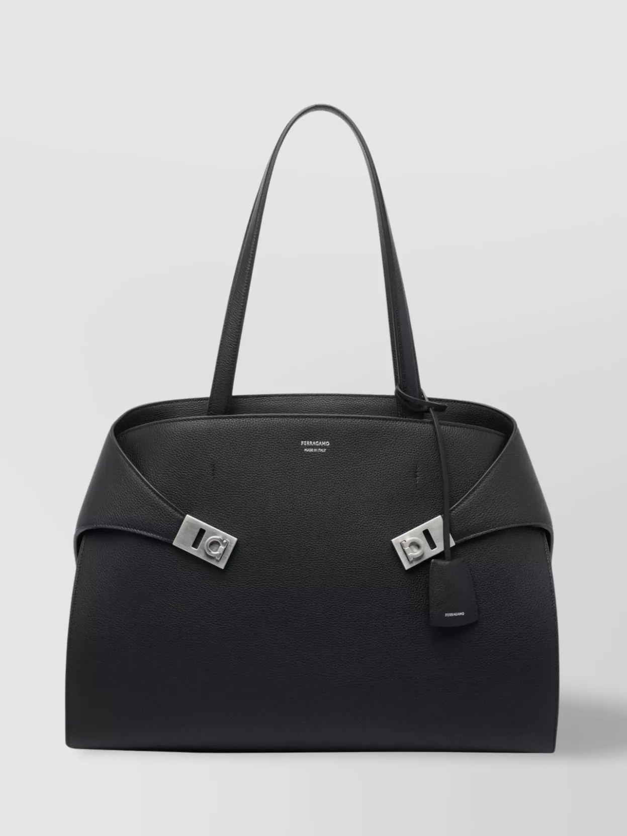 Ferragamo Hug Clasp-detail Calfskin Shoulder Bag