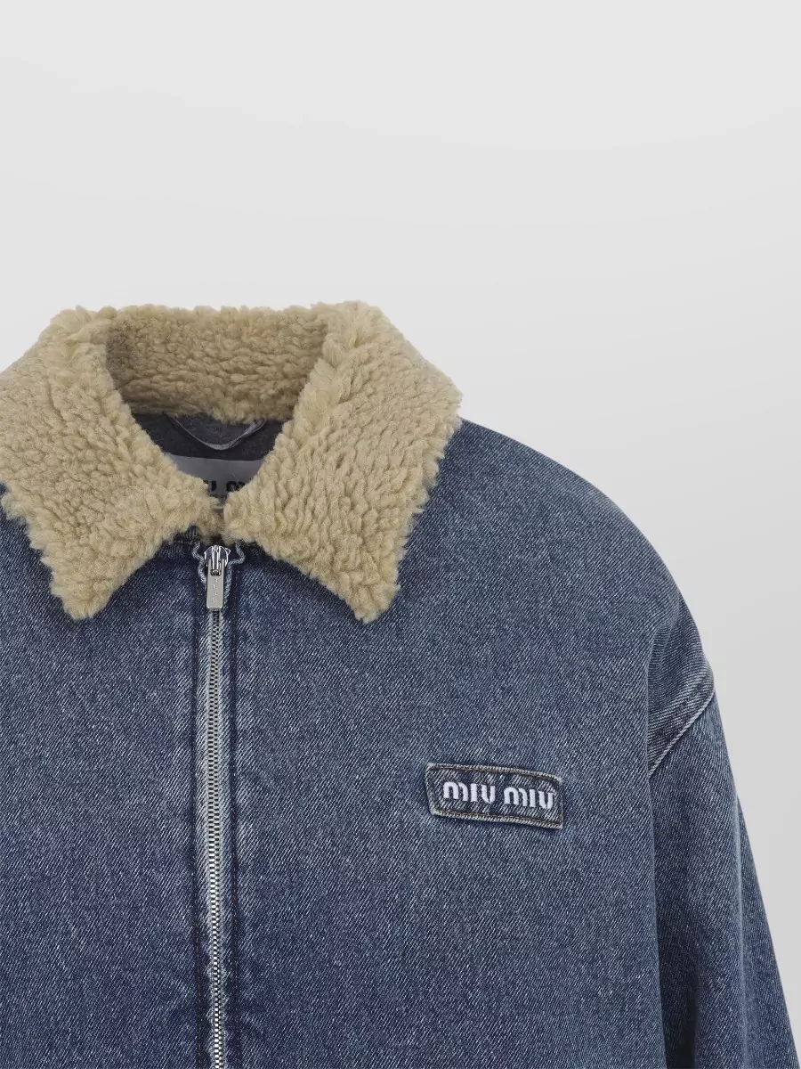 Miu Miu Padded Denim Bomber Jacket