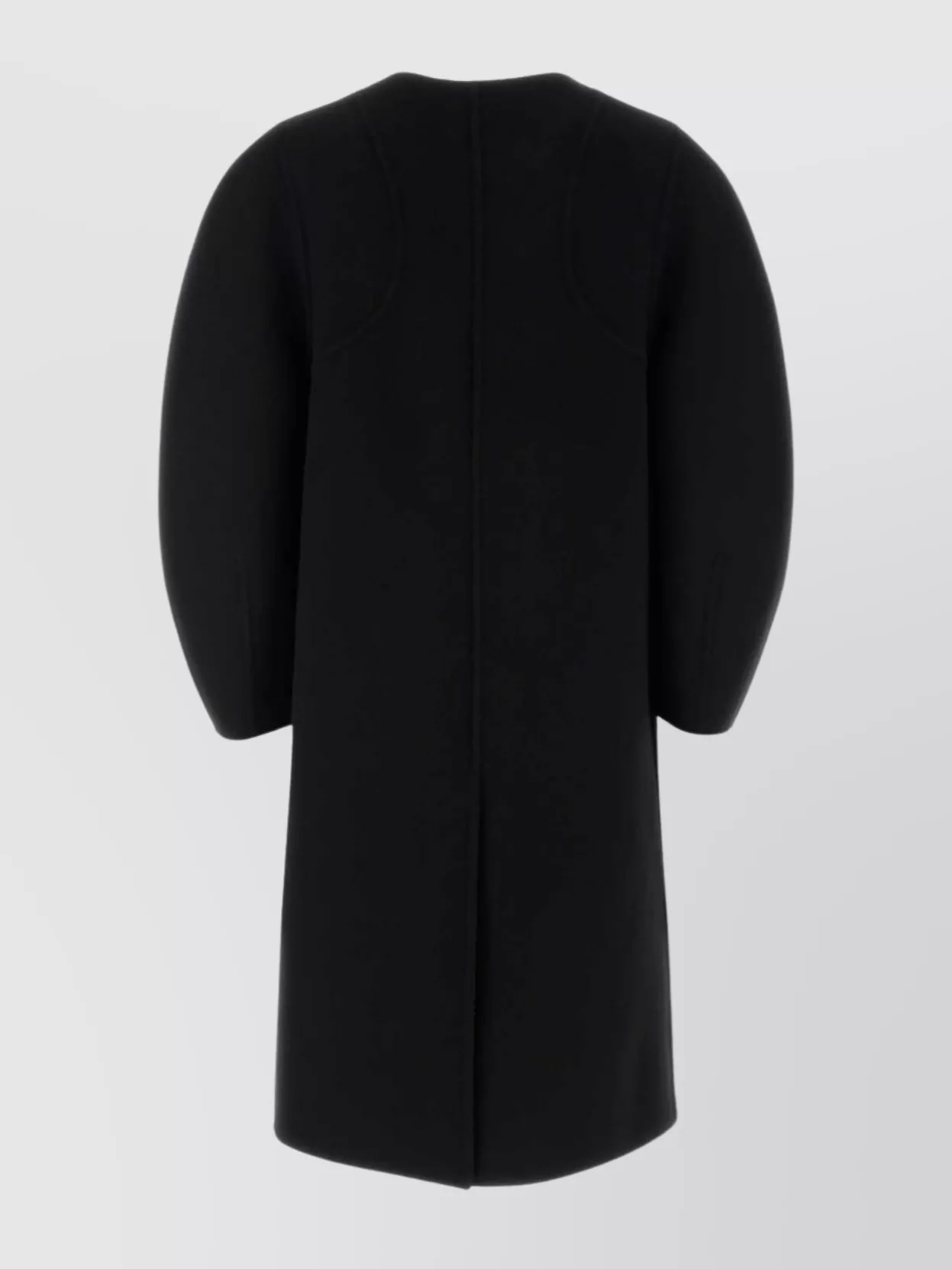 Fendi Wool Blend Coat Featuring Fur Pockets In Black