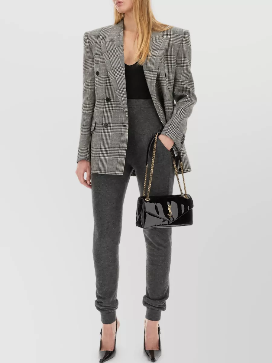 Saint Laurent Cashmere High-Rise Leggings