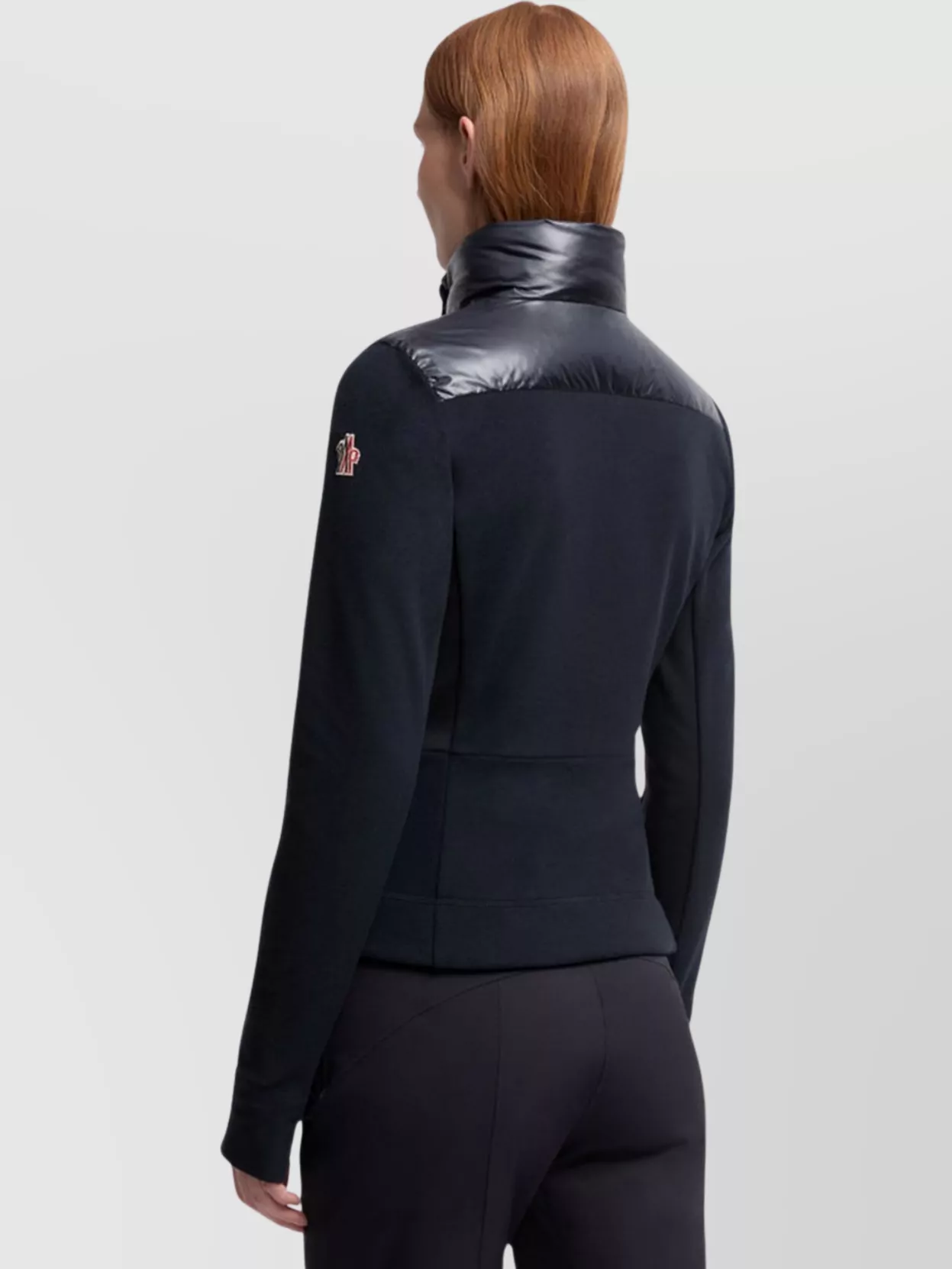 Moncler Insulated Zip Sweatshirt For Outdoor Activities In Black