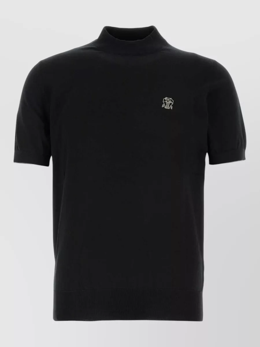 Brunello Cucinelli Black knit t-shirt