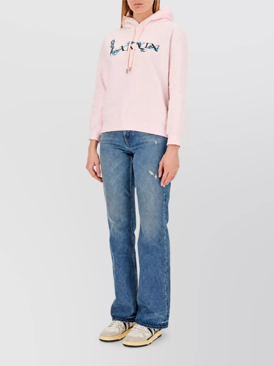 Lanvin Logo Embroidered Cotton Sweatshirt