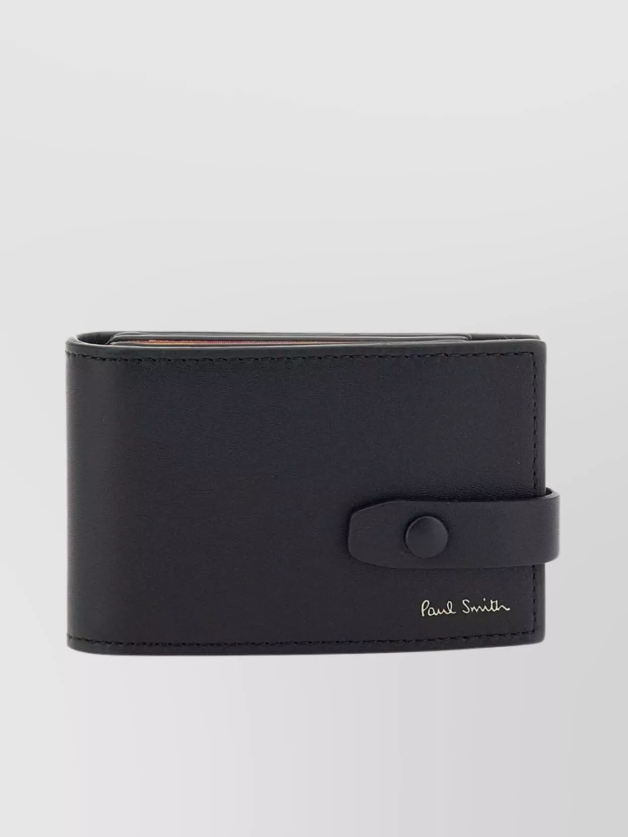 Paul Smith Leather Card Holder Signature Stripe In Black