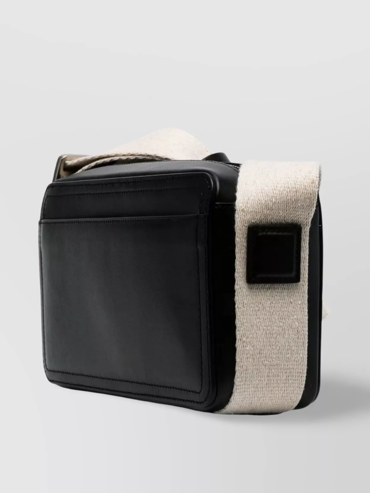 Jacquemus Leather Messenger Bag With Silver Accents