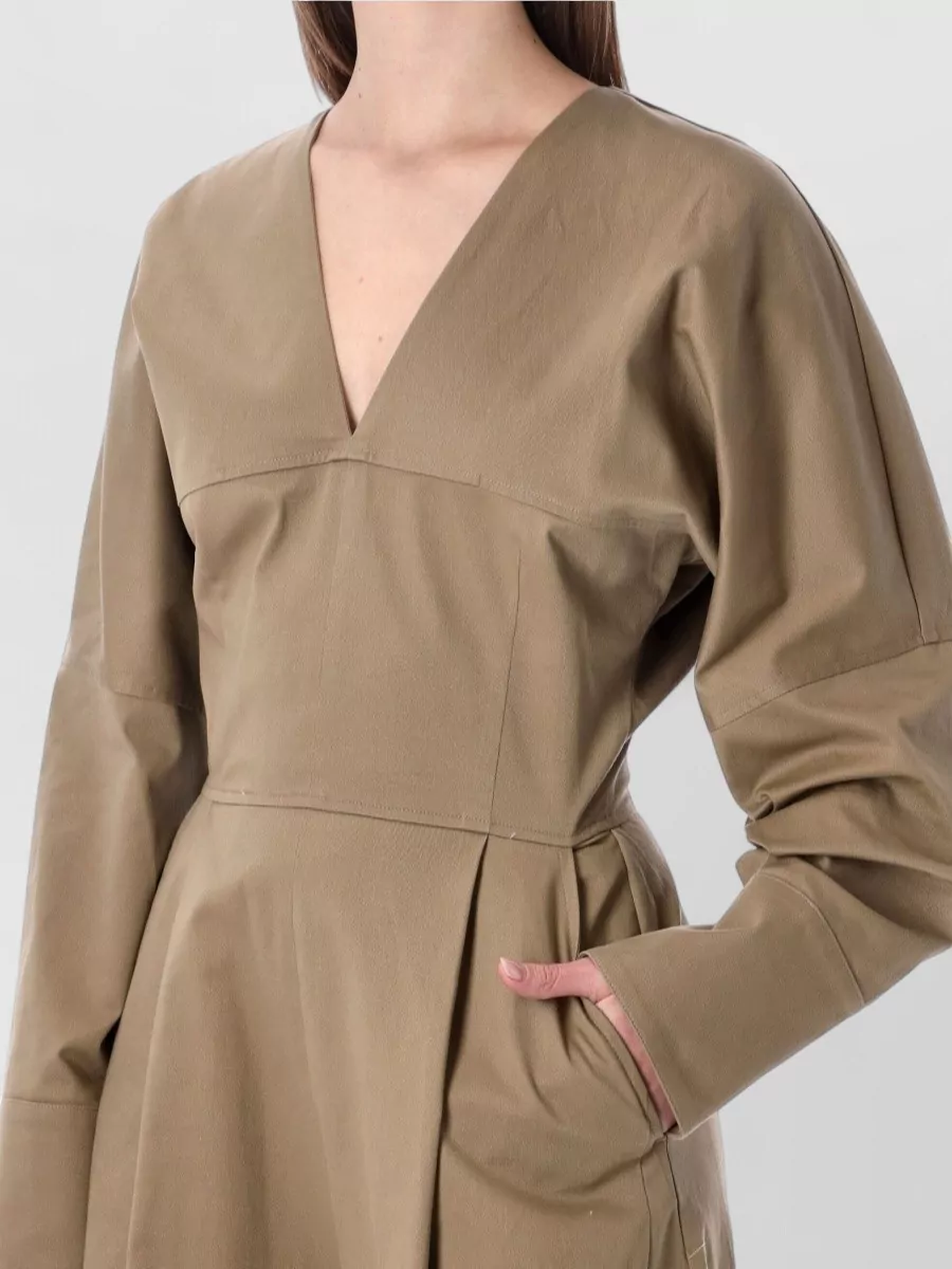 Thelatest V-Neck Long-Sleeve Wide-Leg Jumpsuit