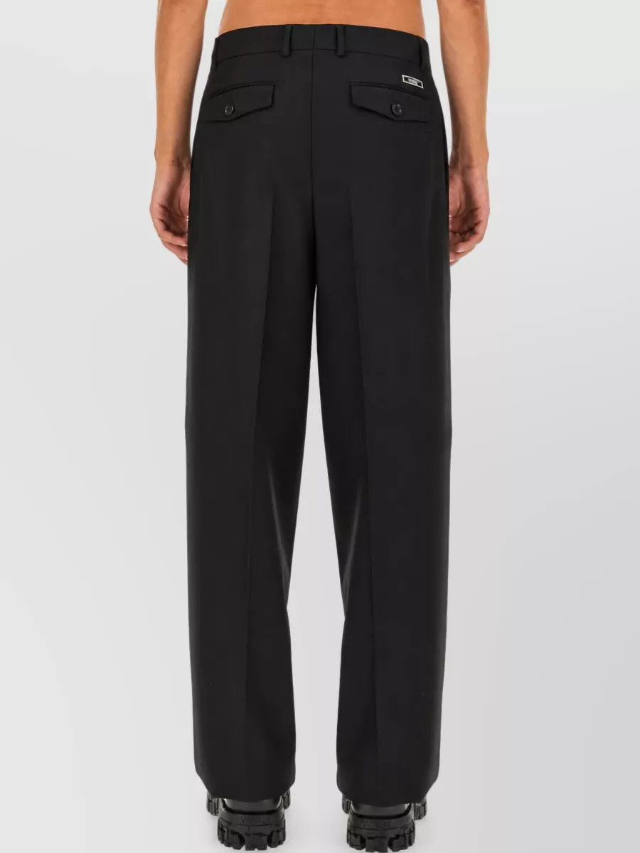 Versace Virgin Wool Straight-Leg Trousers