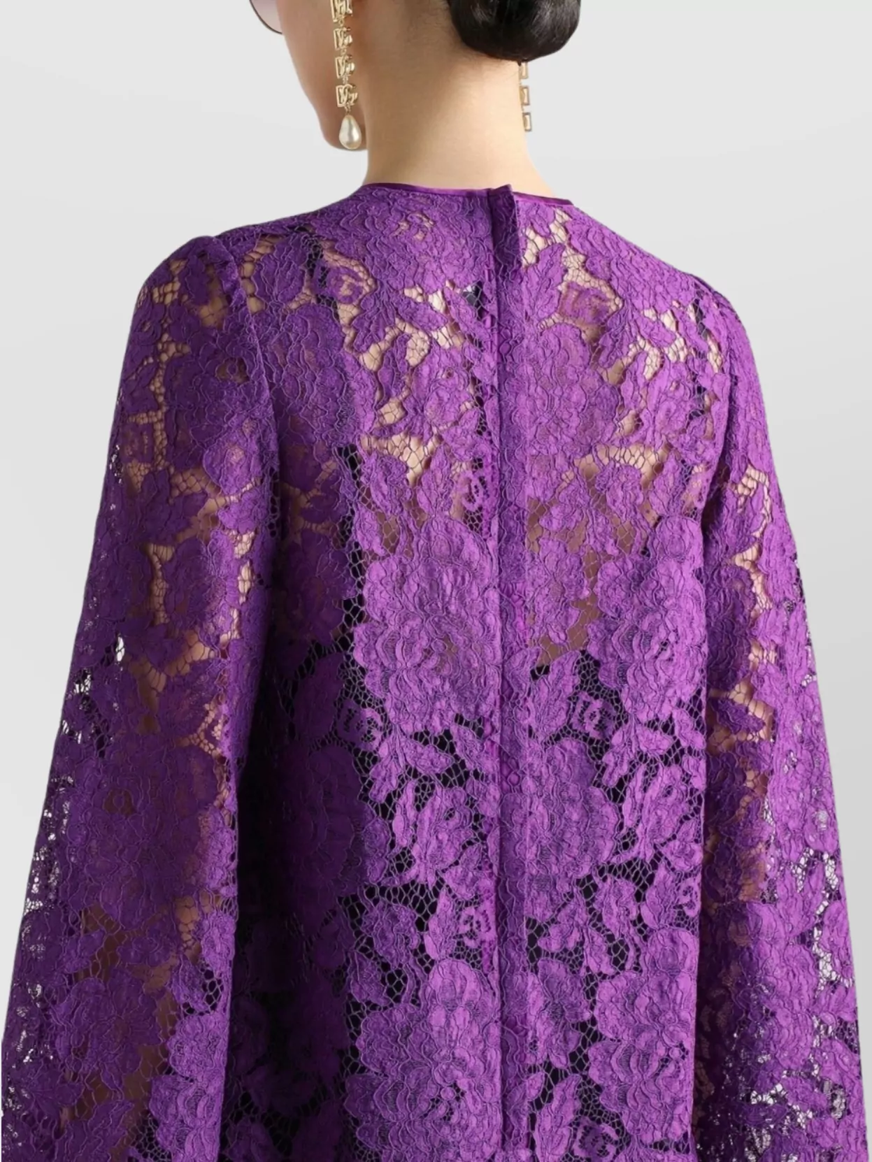 Dolce&Gabbana Bell Sleeves Mini Lace Dress