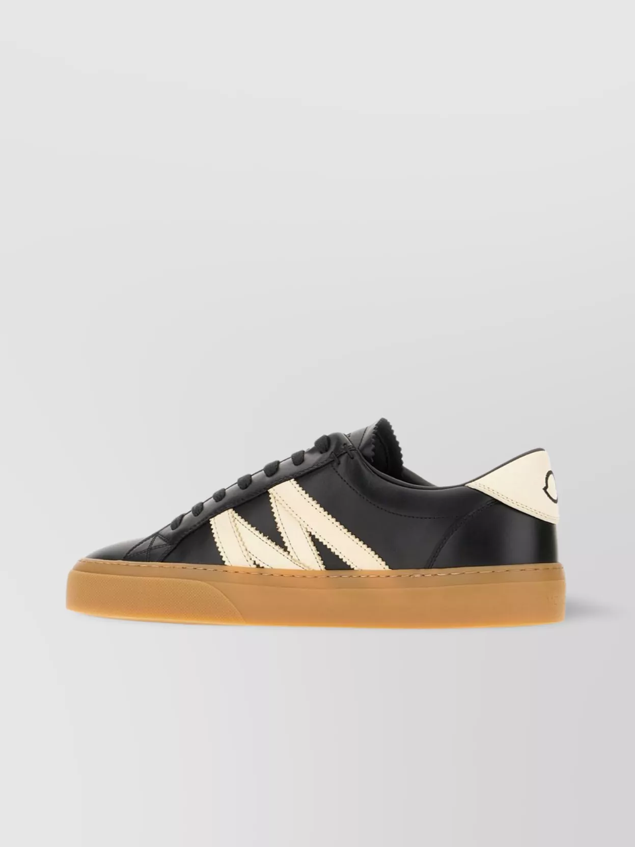 Moncler Leather Round Toe Low-Top Sneakers