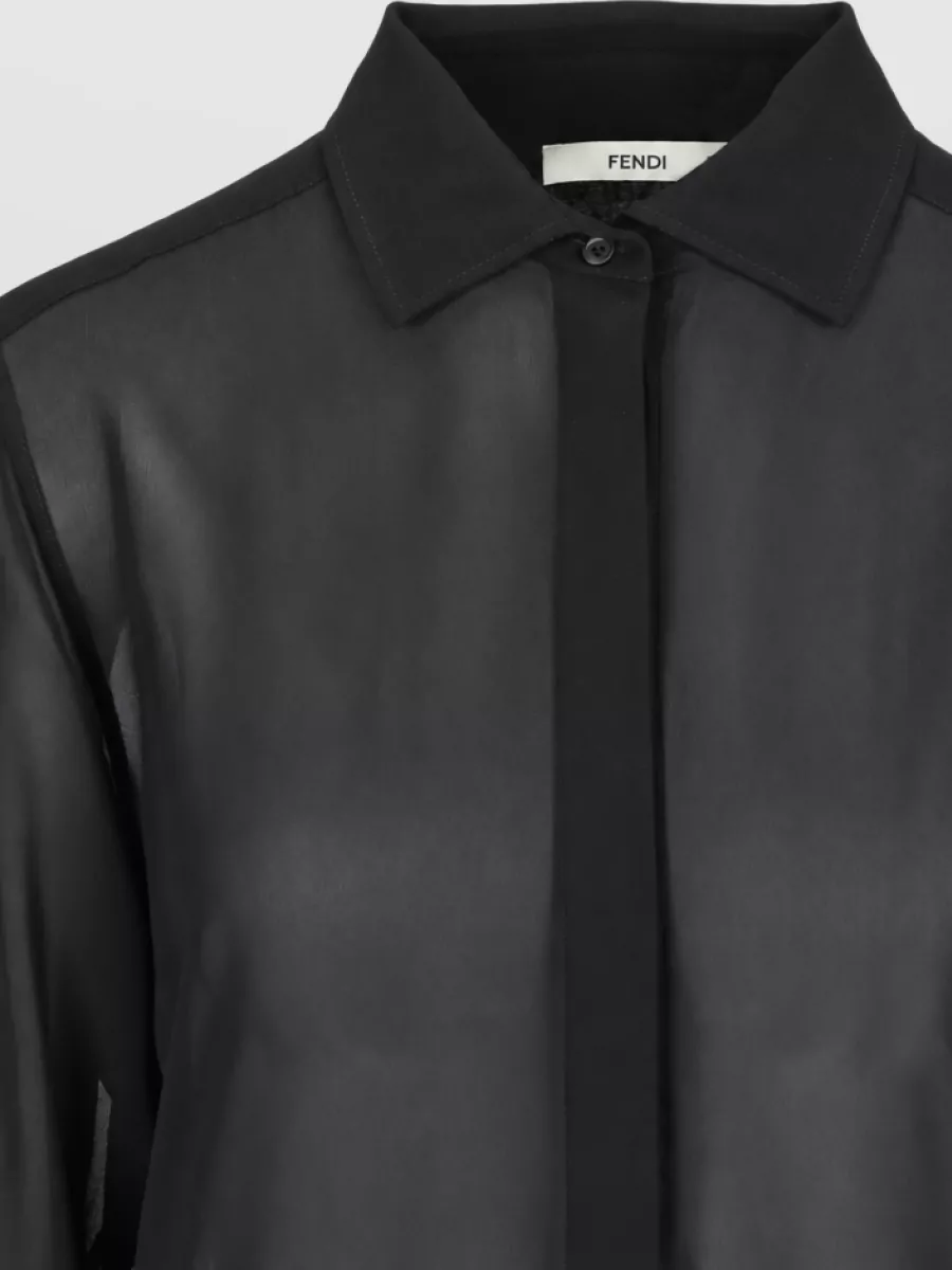 Fendi Silk Midi Shirt Dress
