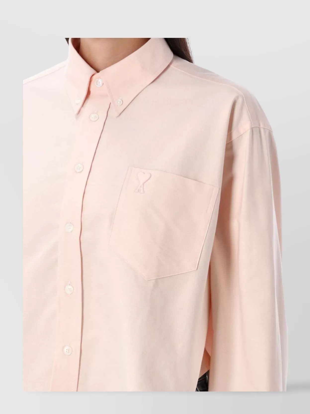 Ami Paris Short Oxford Shirt Chest Pocket