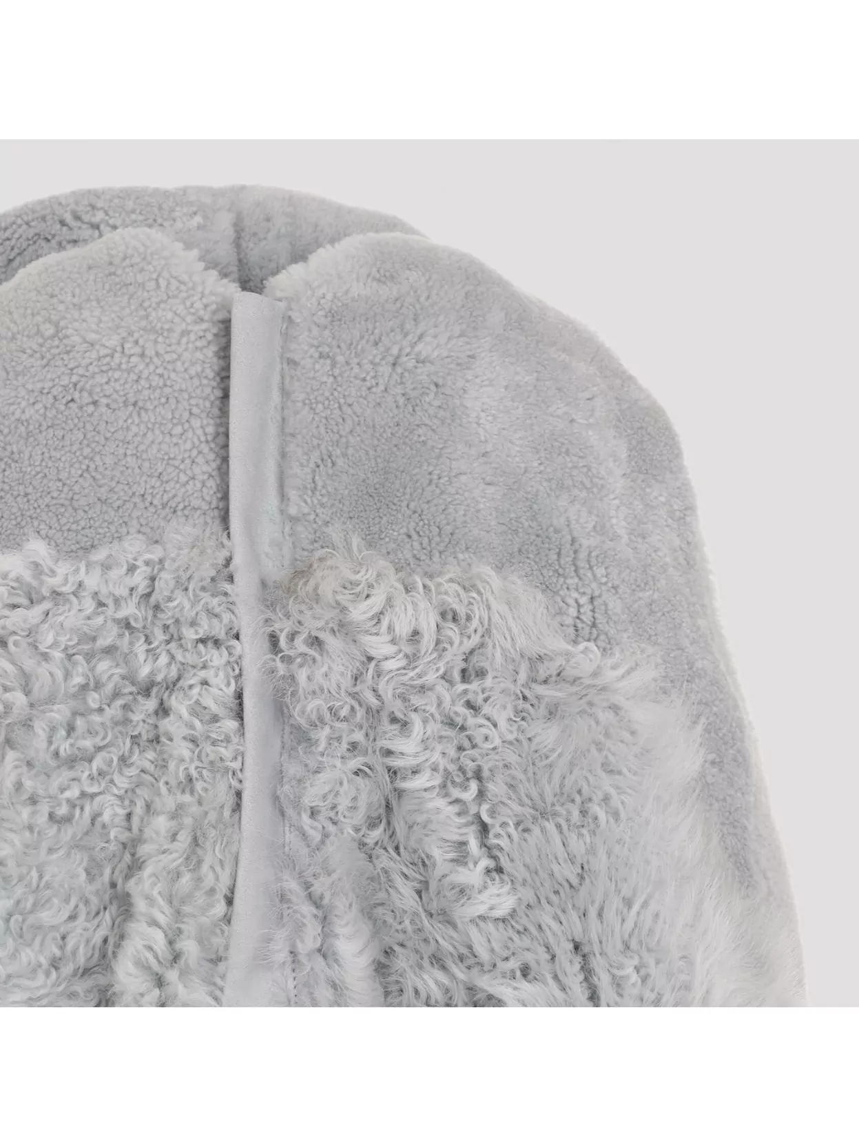 Rick Owens Short Masto Cape With Faux Fur Texture In Gray