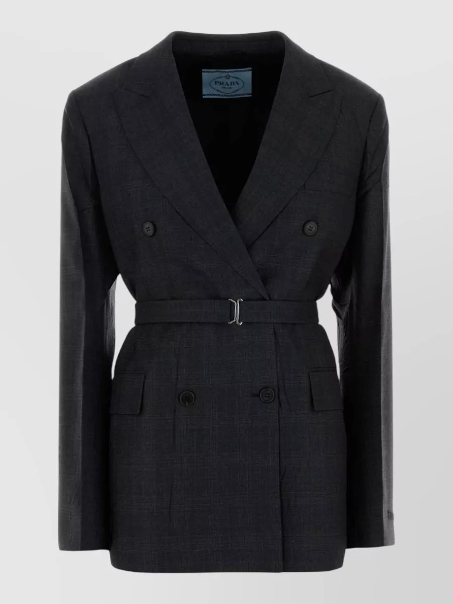 Prada embroidered wool blazer