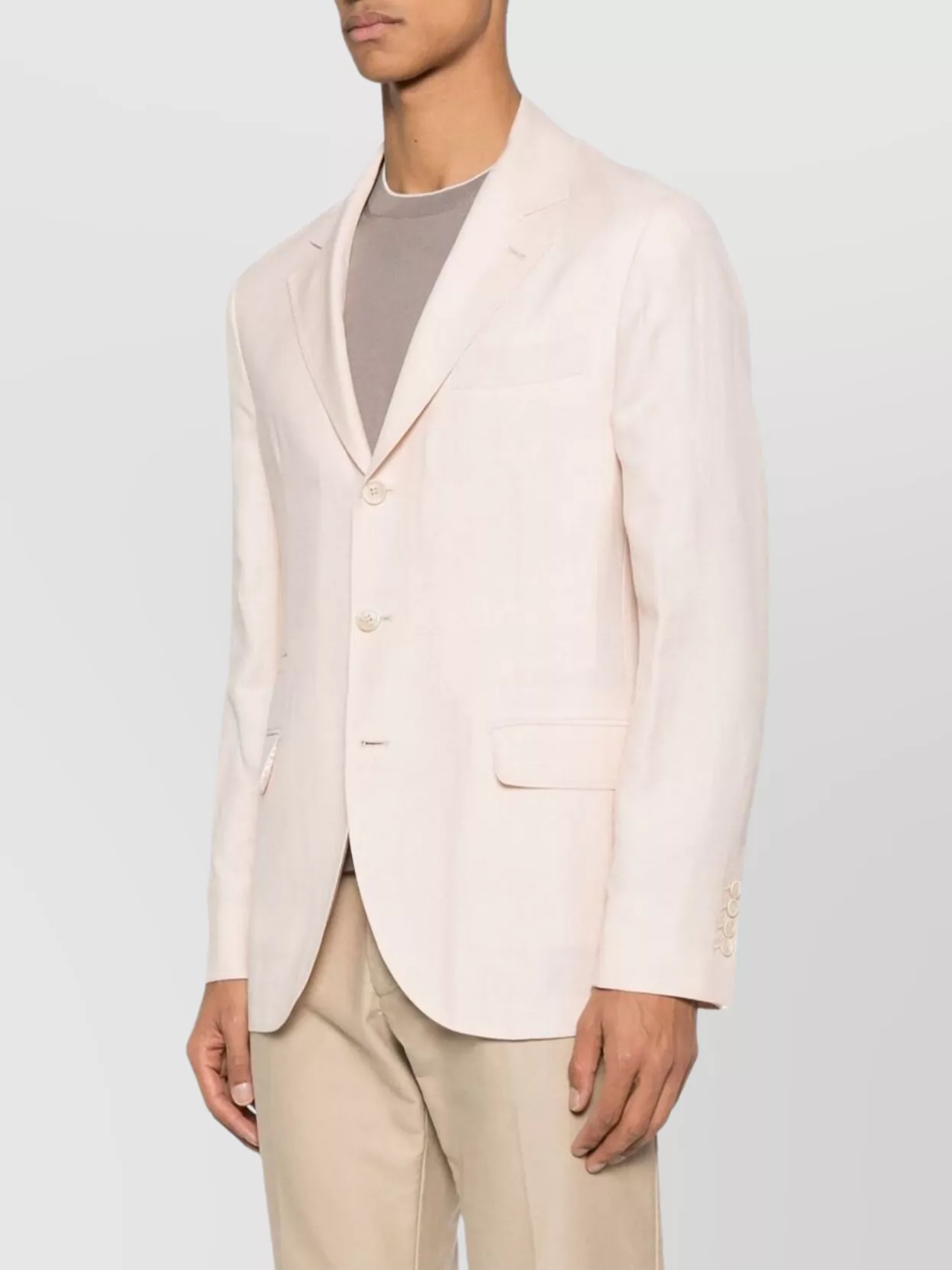 Brunello Cucinelli Light Pink Single-breasted Blazer