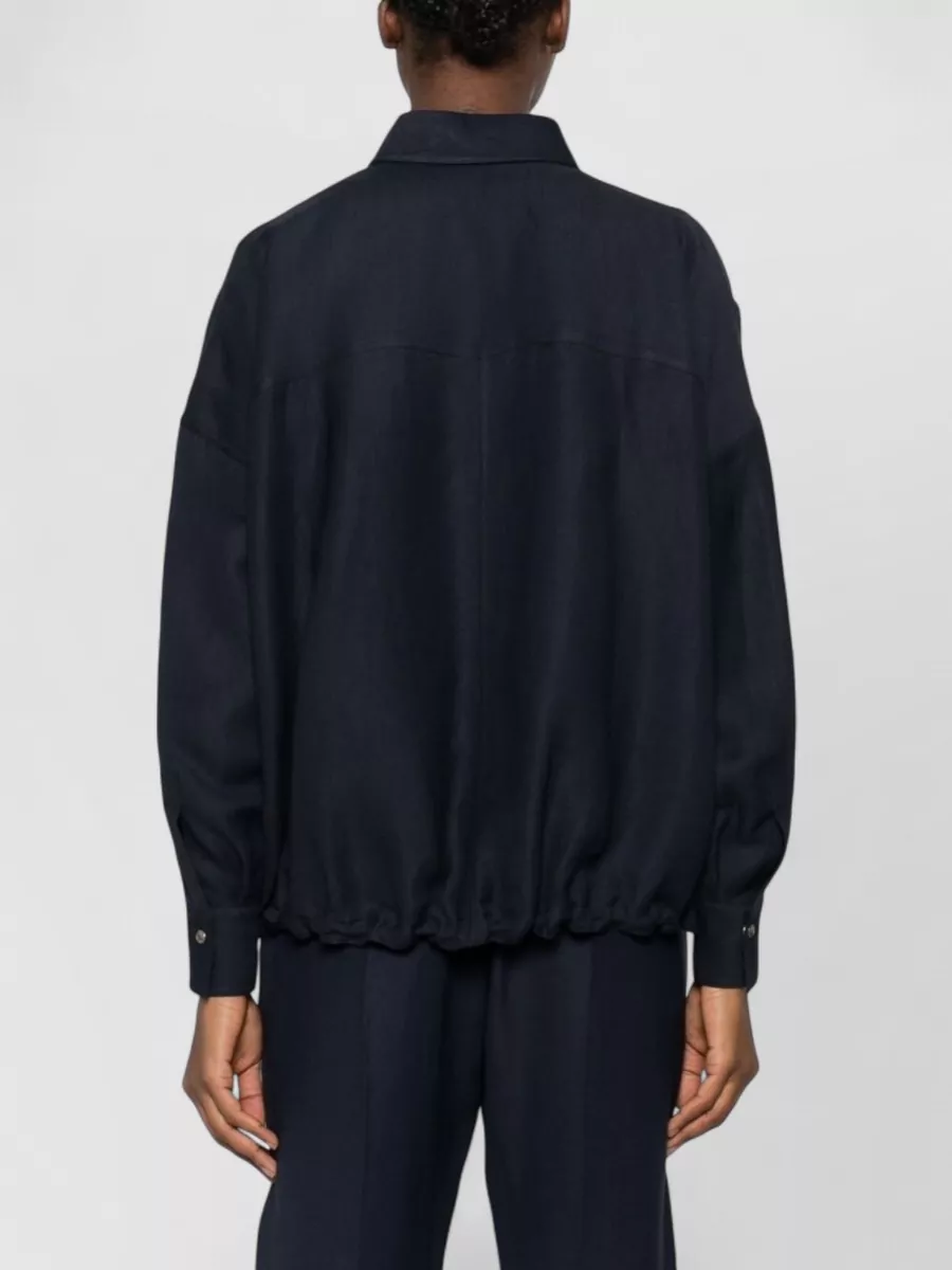 Brunello Cucinelli Linen Shirt Long Sleeves Collared Neck