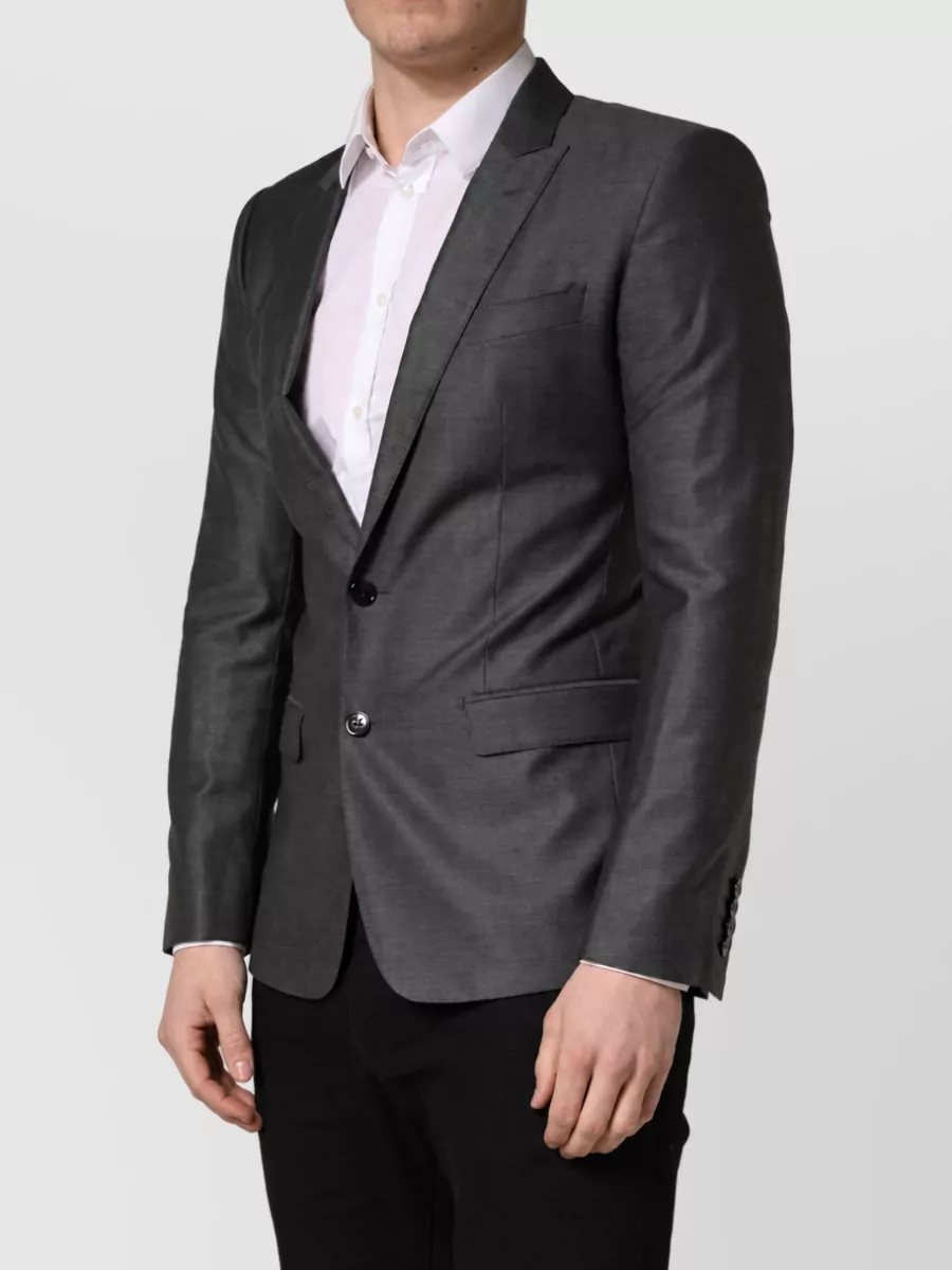 Dolce&Gabbana Wool Silk Slim Fit Single Breasted Suit