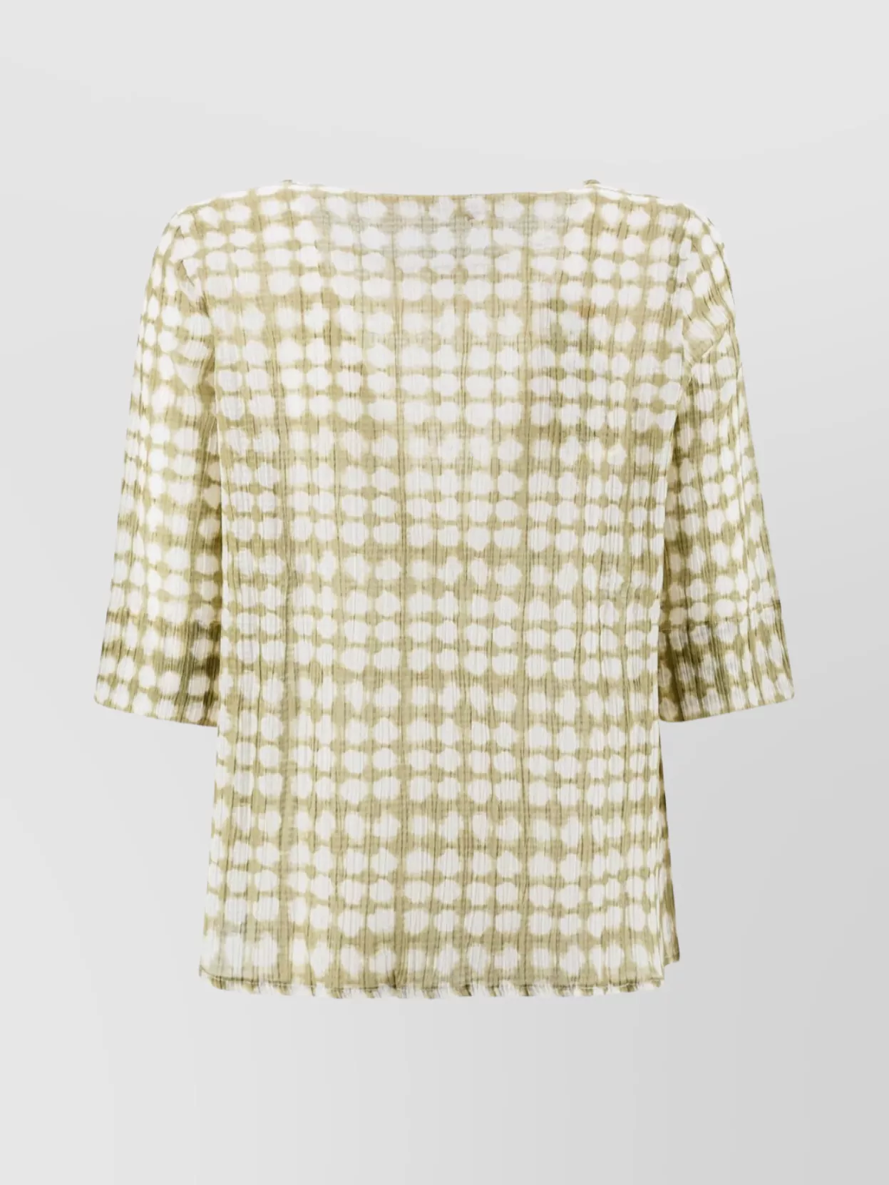 Shop Whyci Checkered Pattern Silk-cotton Blend T-shirt