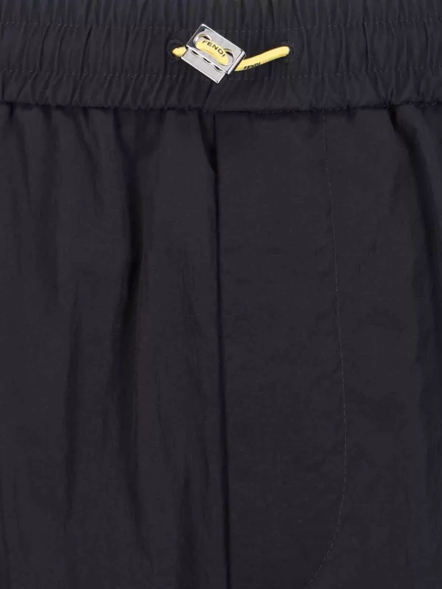 Fendi Nylon Straight-Leg Cargo Track Pants