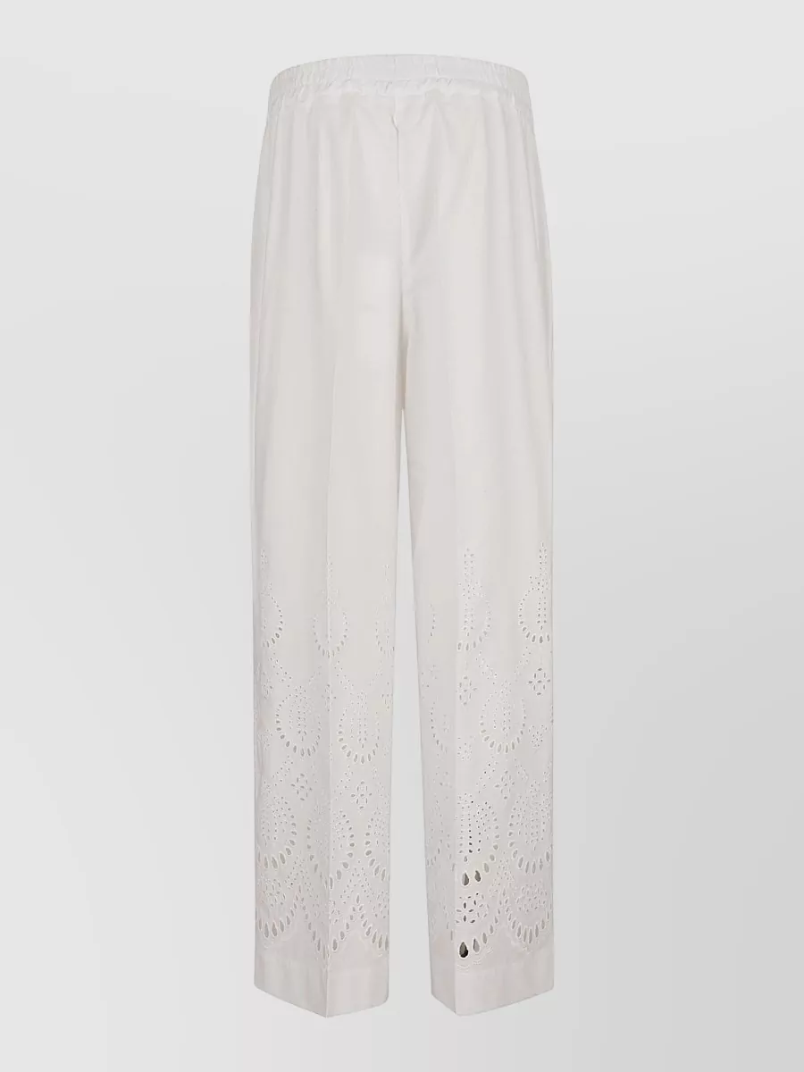 Parosh Cotton High-Rise Wide-Leg Trousers