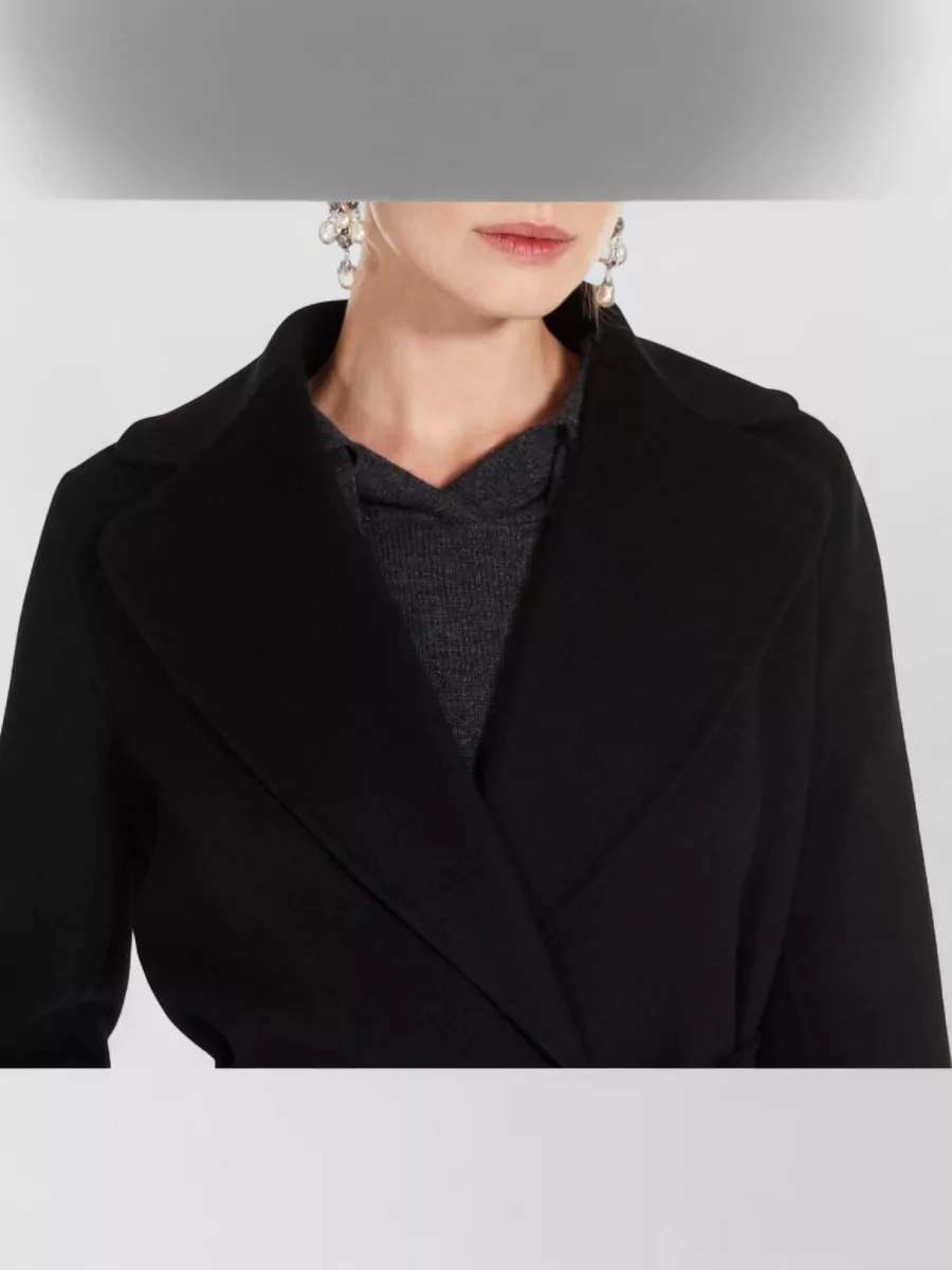 S Max Mara Wool Belted Fitted Coat