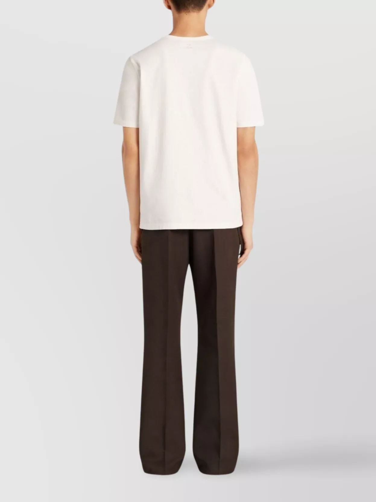 Courrèges Crew Neck Short Sleeve Straight Hem T-Shirt