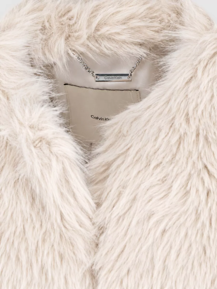 Calvin Klein Faux Fur Coat