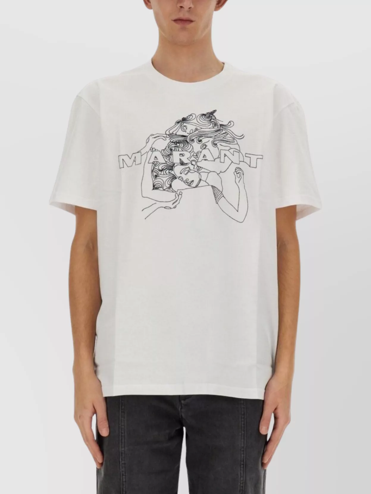 Isabel Marant "Honore" Crew Neck Graphic Print T-Shirt