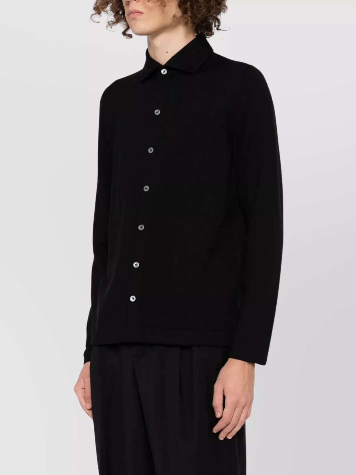 Tagliatore Long Sleeve Cardigan With Ribbed Cuffs And Hem