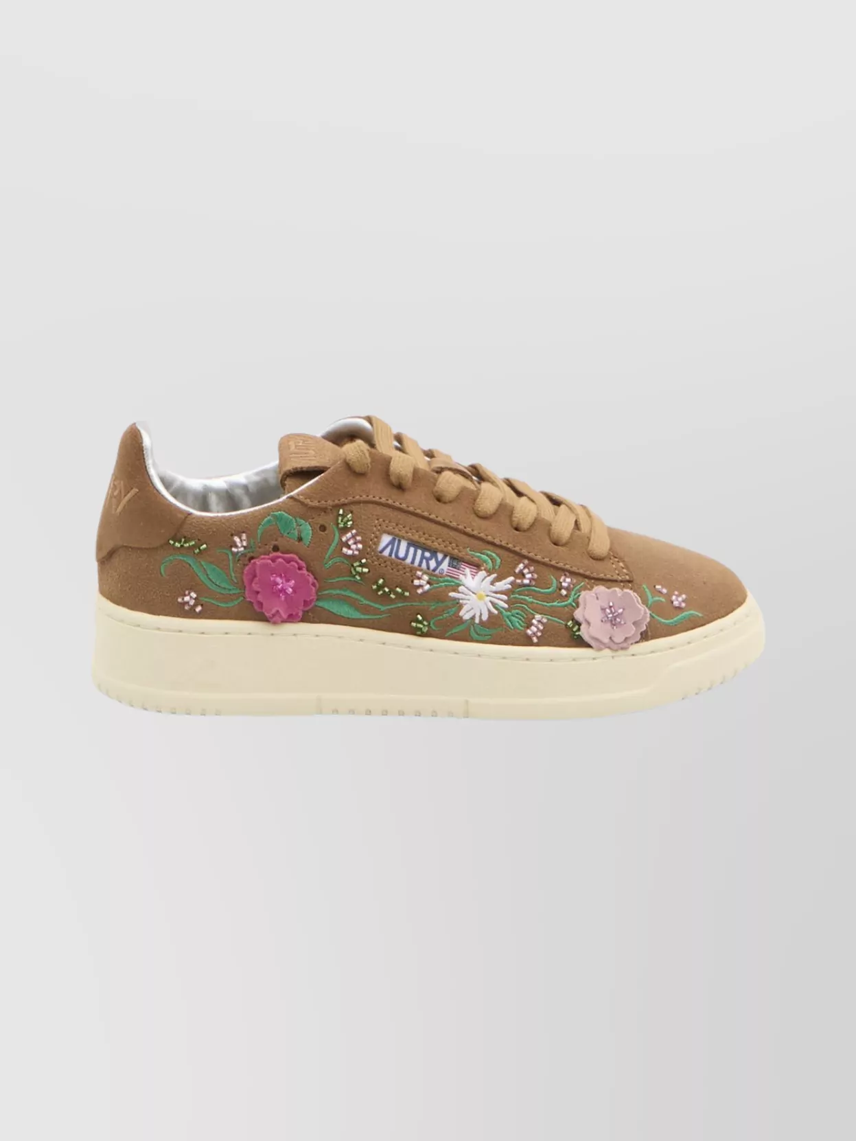 Autry Low Silhouette Sneakers Featuring Floral Appliqués