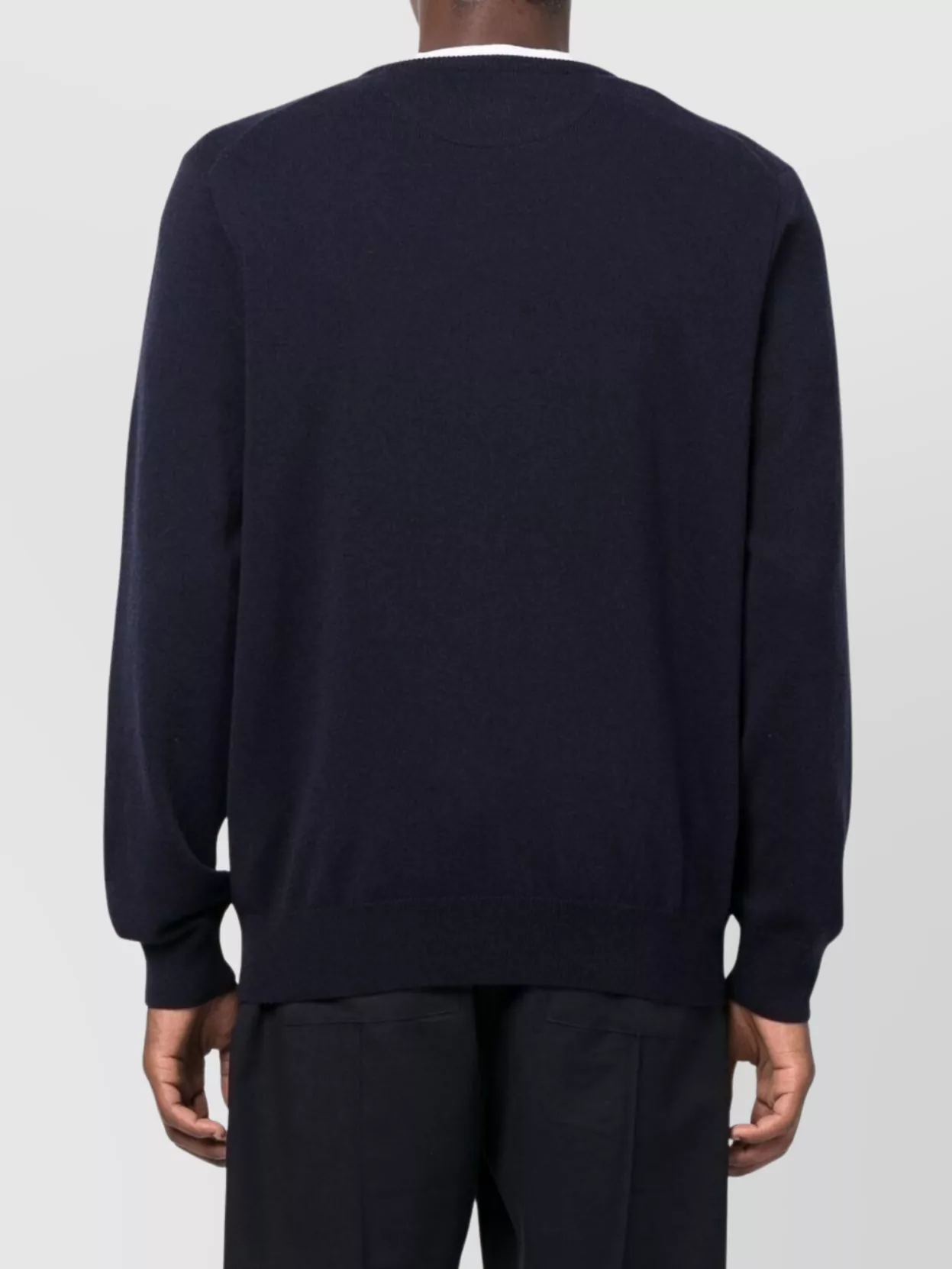 Ralph Lauren Logo Embroidered Crewneck Sweater With Ribbed Finish