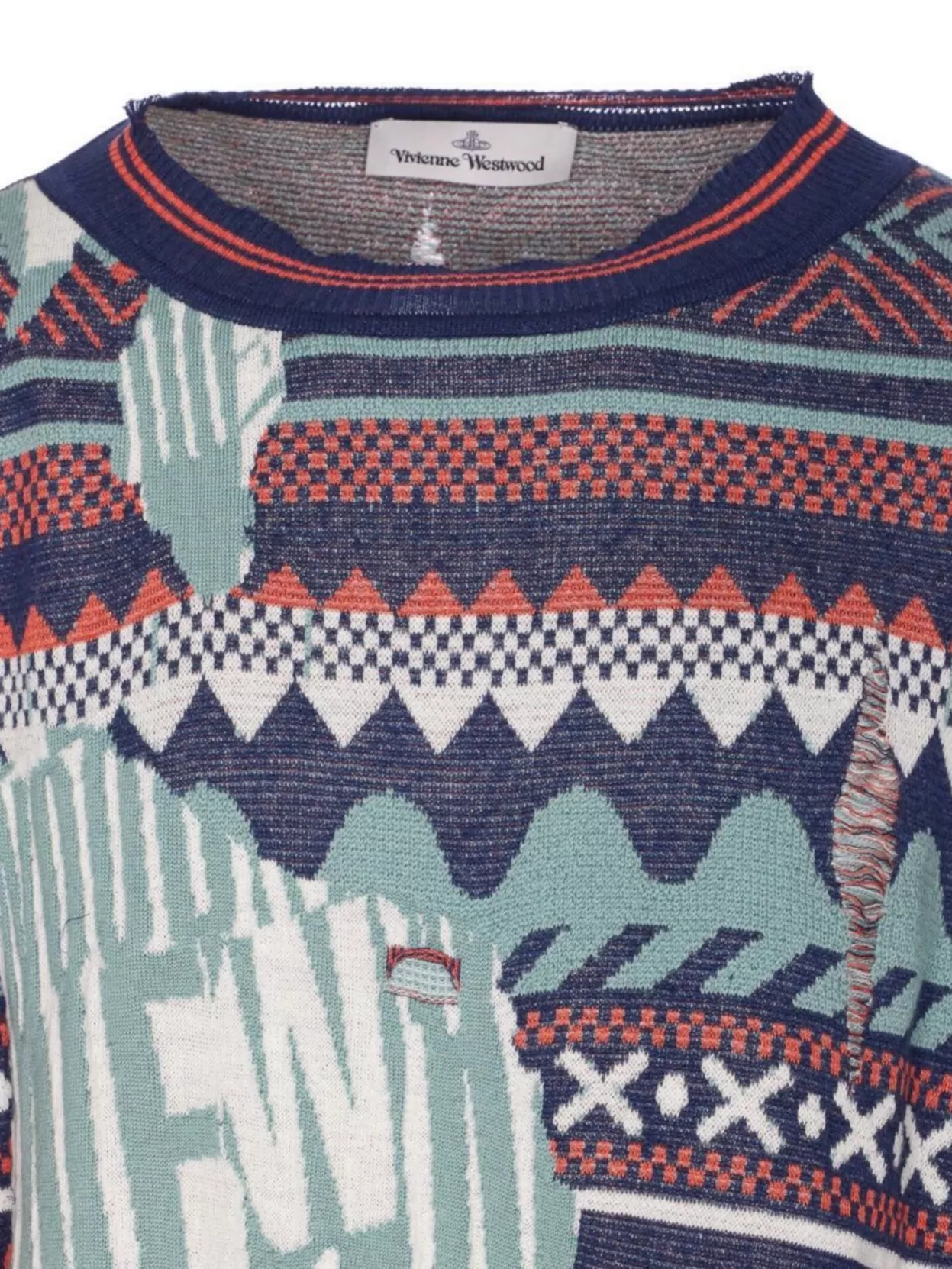 Vivienne Westwood Geometric Pattern Long Sleeve Knit Jumper