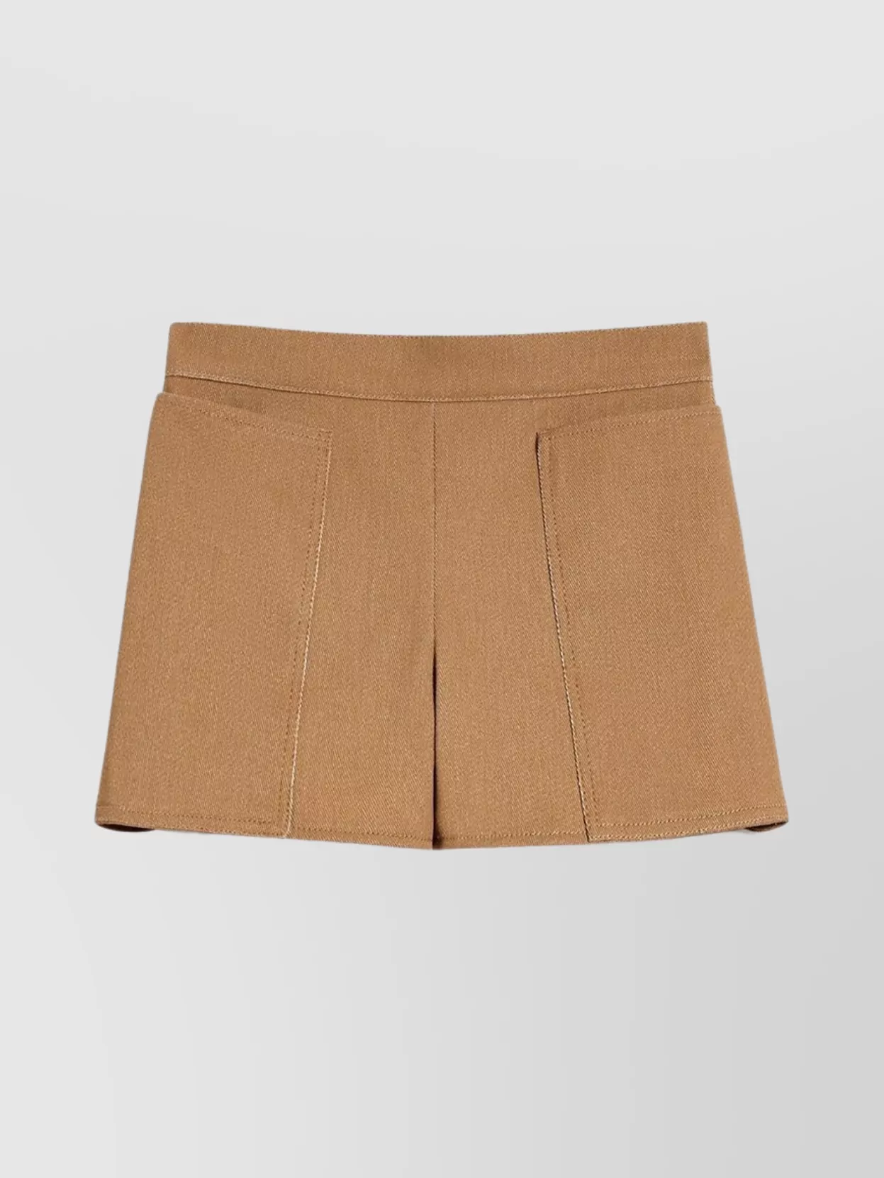 Shop Max Mara Structured High Waist Patch Pocket Shorts