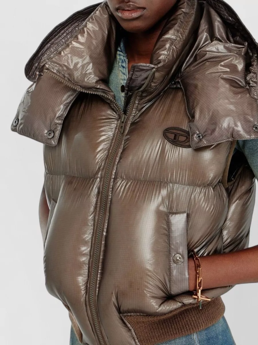 Diesel Down Quilted Hooded Puffer Vest