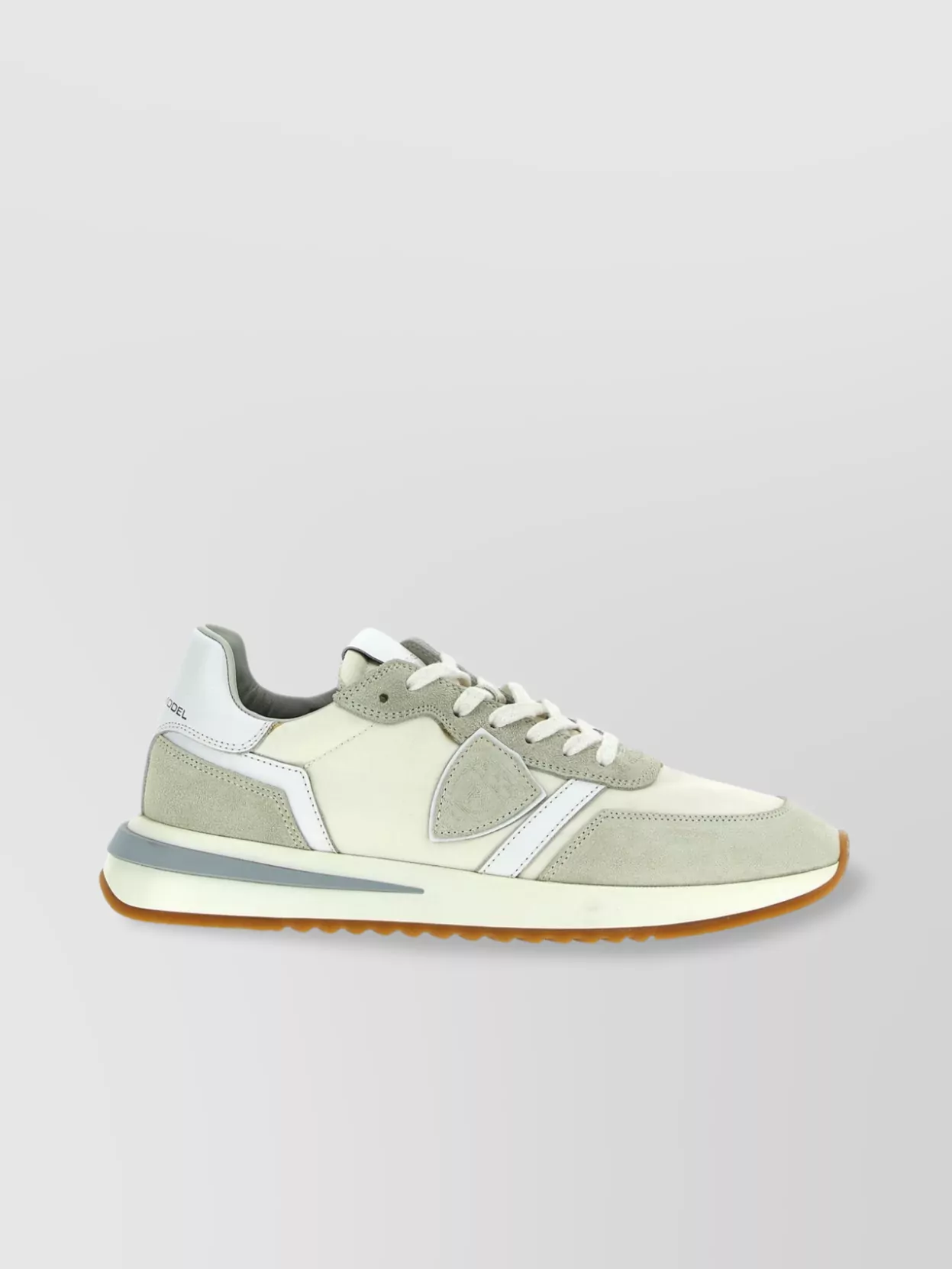 PHILIPPE MODEL LOW-TOP SNEAKERS WITH CONTRAST STITCHING AND MESH PANELS