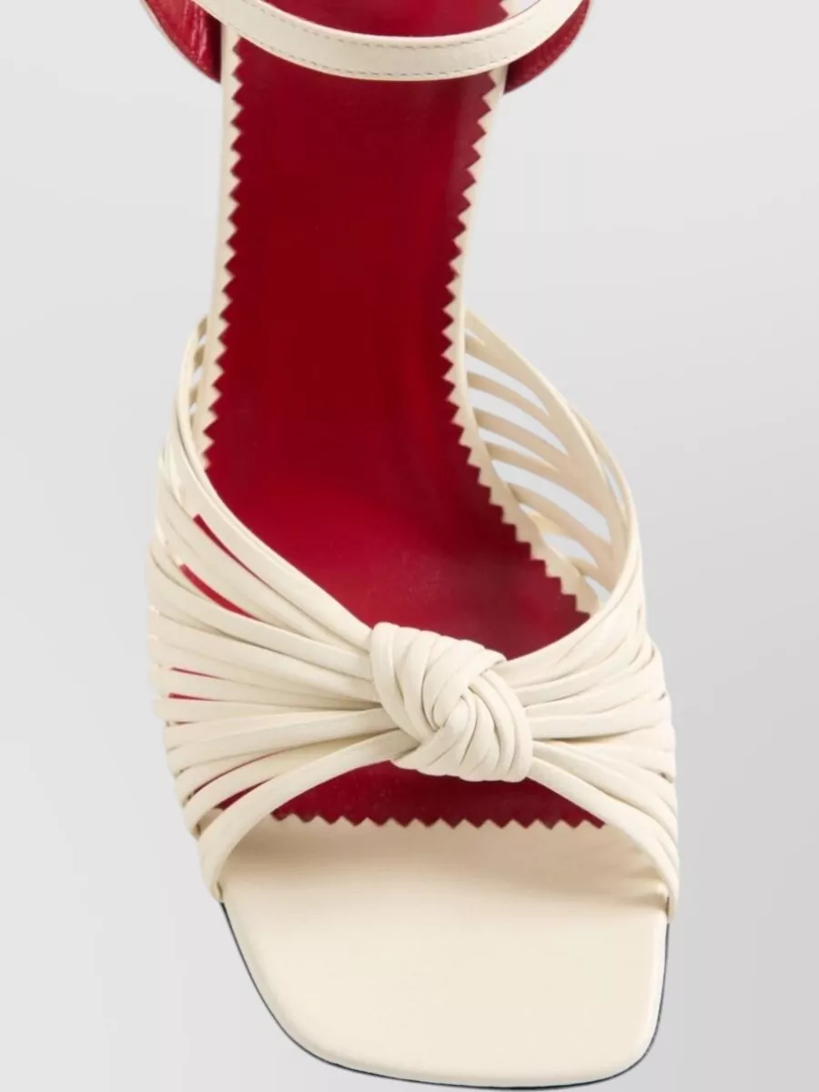 Valentino Garavani Leather Knot-Detail Heeled Sandals