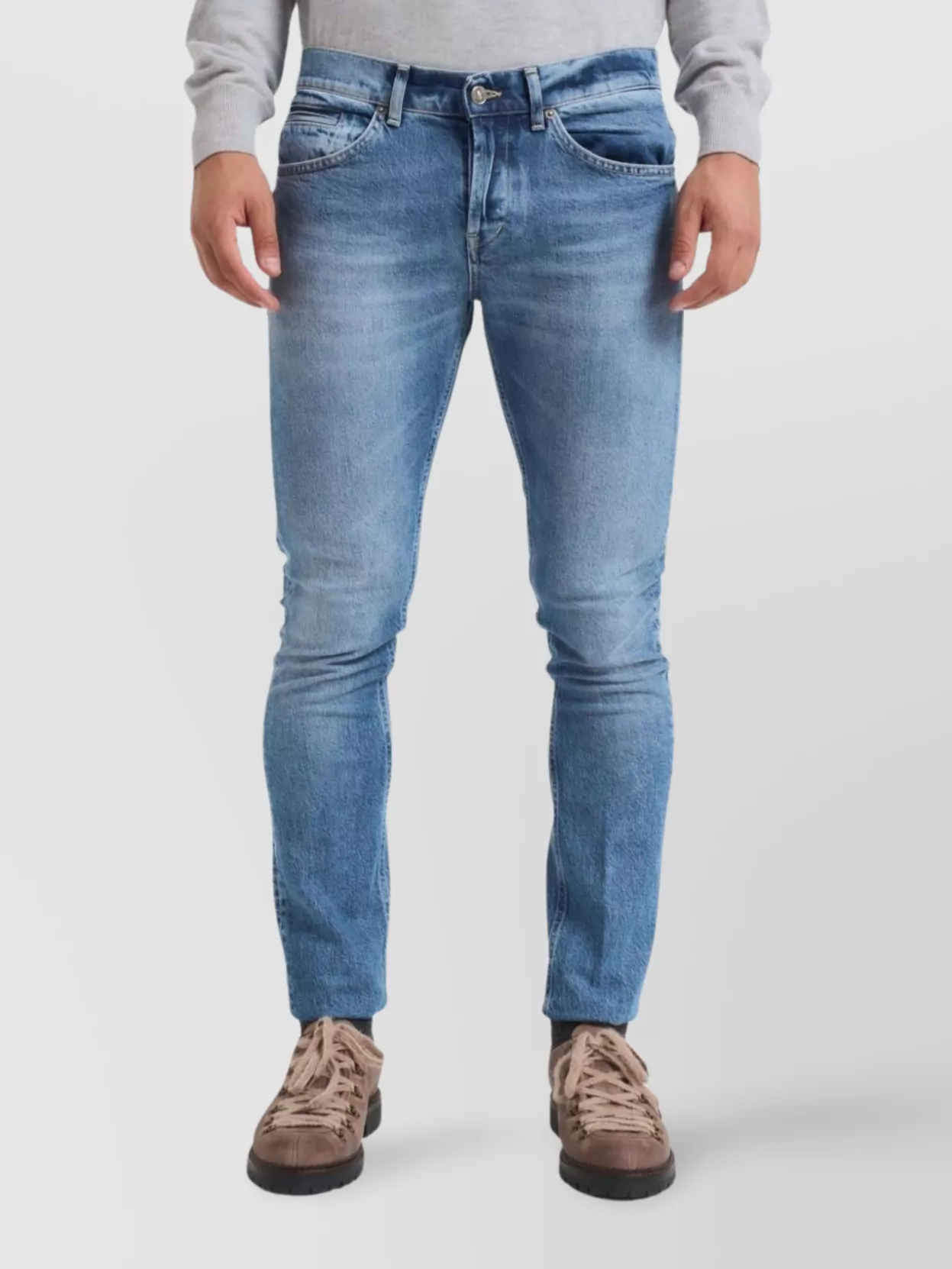 Dondup Straight Leg Jeans Featuring Five Pocket Design In Blue