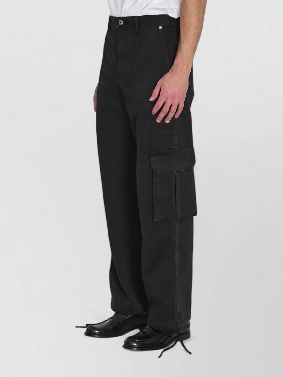 Loewe Cotton Mid-Rise Straight-Leg Cargo Trousers
