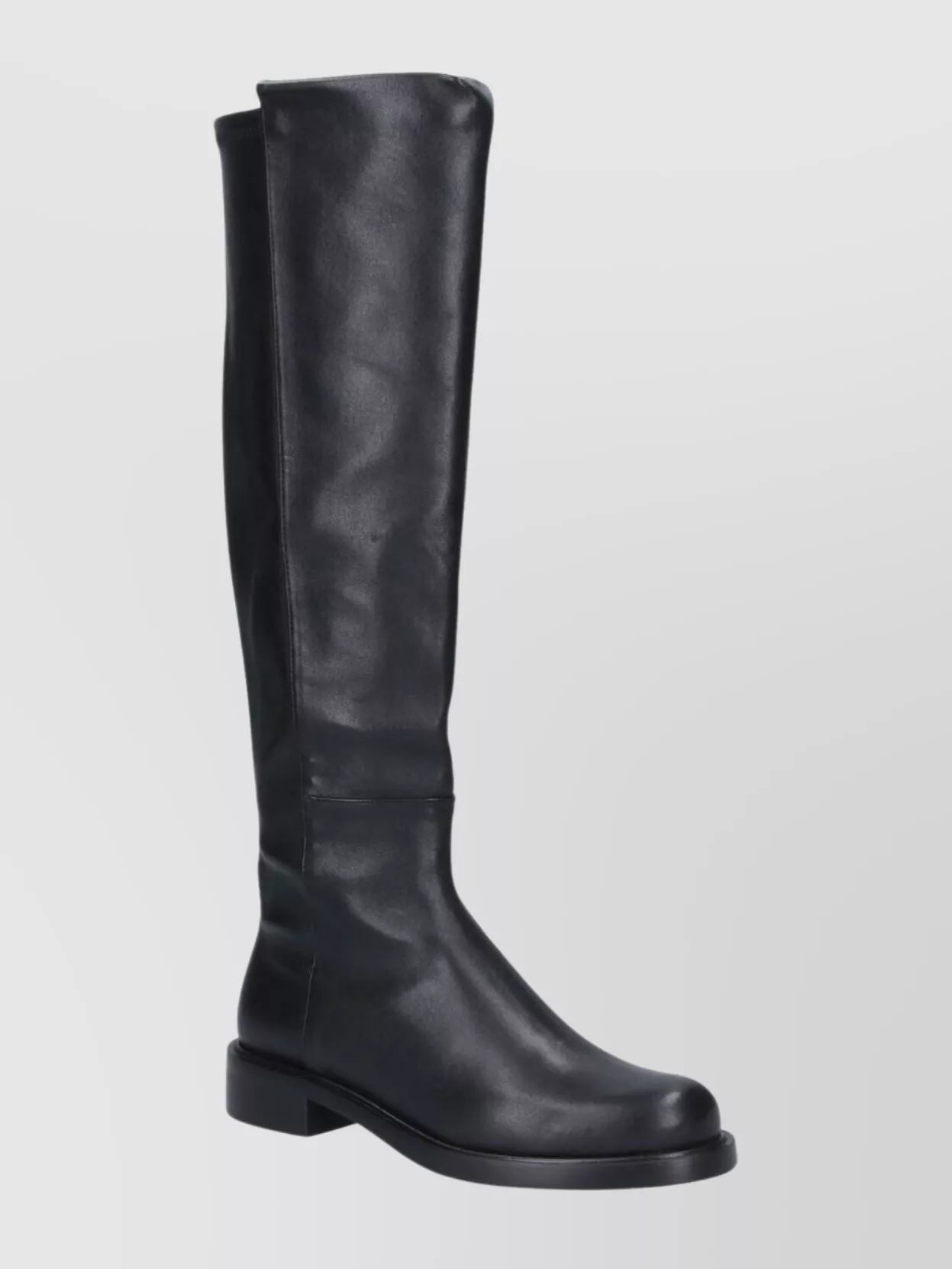 Stuart Weitzman Knee-high Round Toe Block Heel Boots