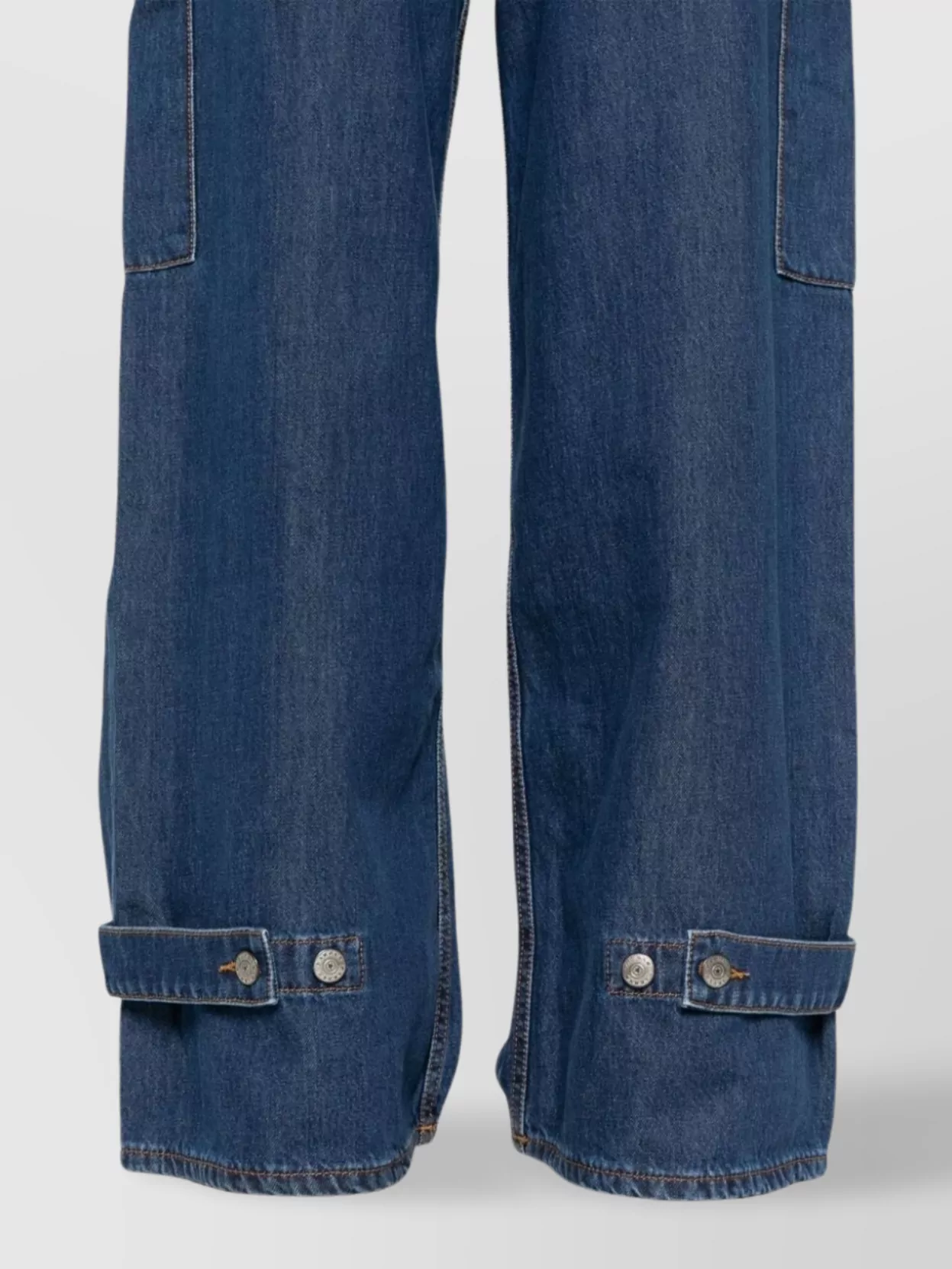 P.a.r.o.s.h Cigan Wide Cargo Denim Pants In Blue