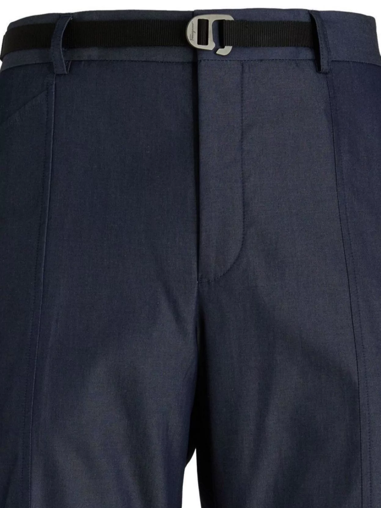 Ferragamo Cotton Denim Pants With Belt Loops And Elastic Insert