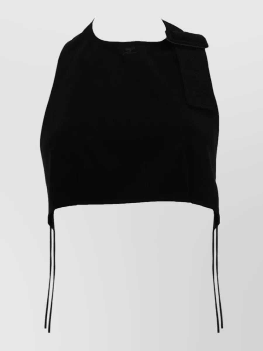 Courrèges Cropped open back top