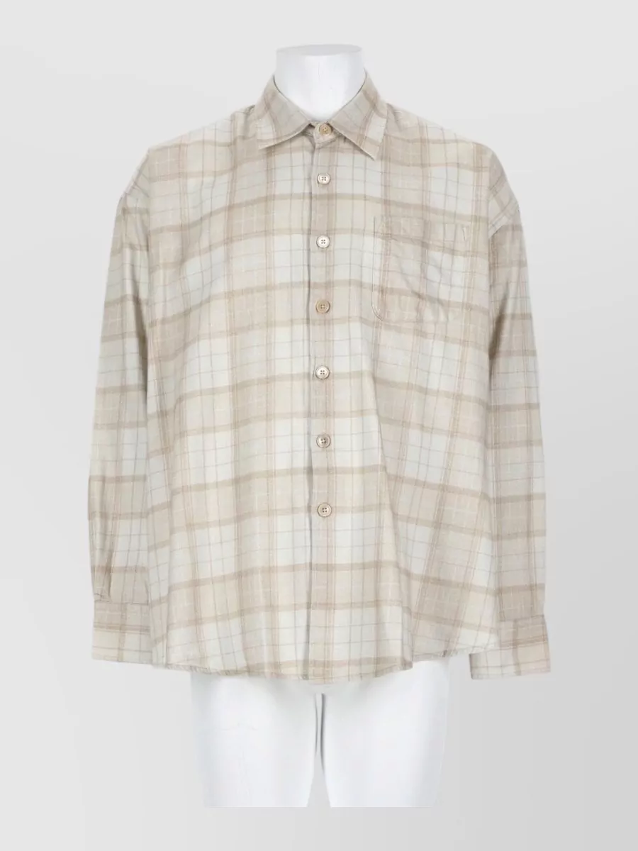 Our Legacy checked cotton long-sleeve shirt
