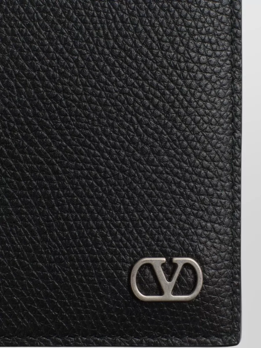 Valentino Garavani Grainy Leather Bi-Fold Wallet