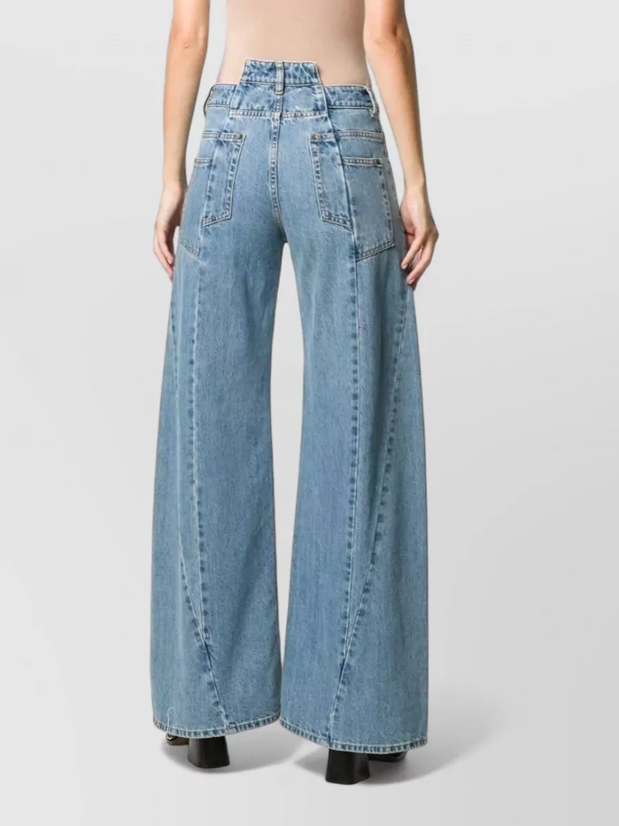 Maison Margiela High Waist Wide Leg Five Pocket Jeans