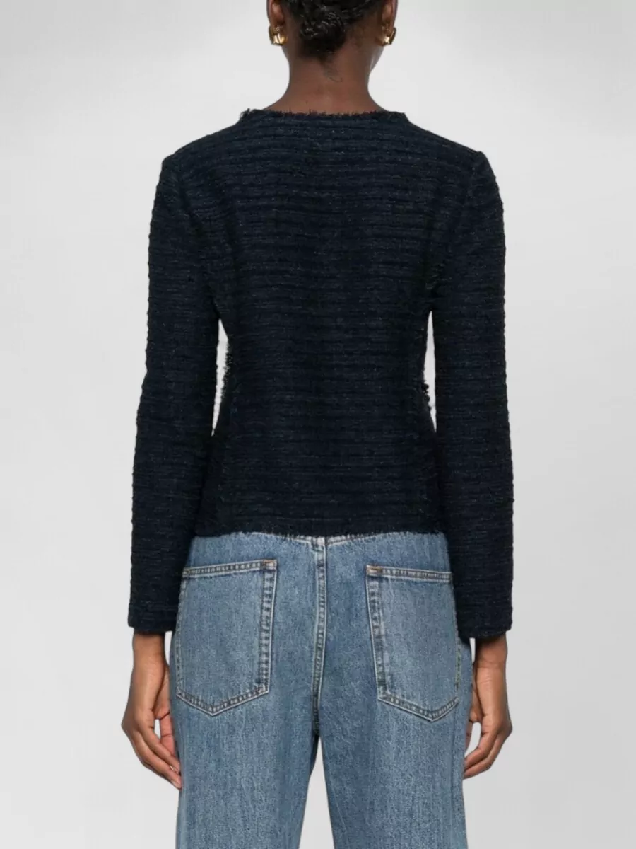 Emporio Armani Bow-Embellished Round-Neck Cardigan