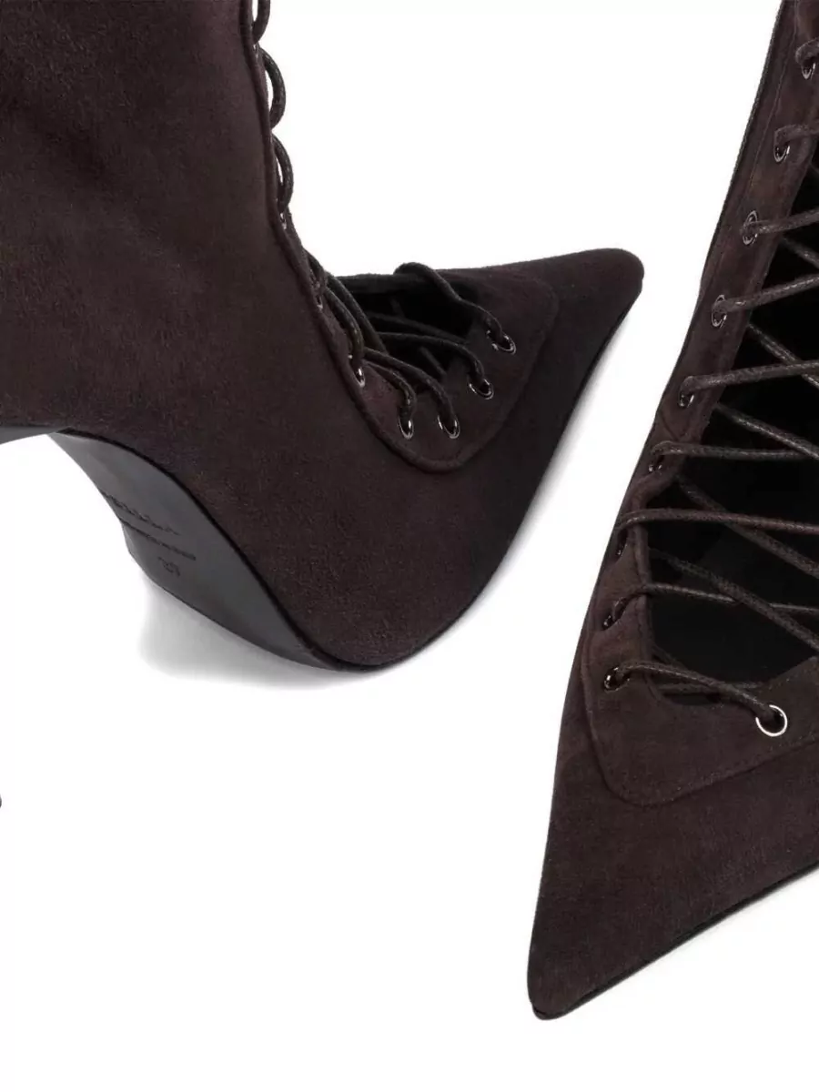 Le Silla Suede Lace-Up Ankle Boots